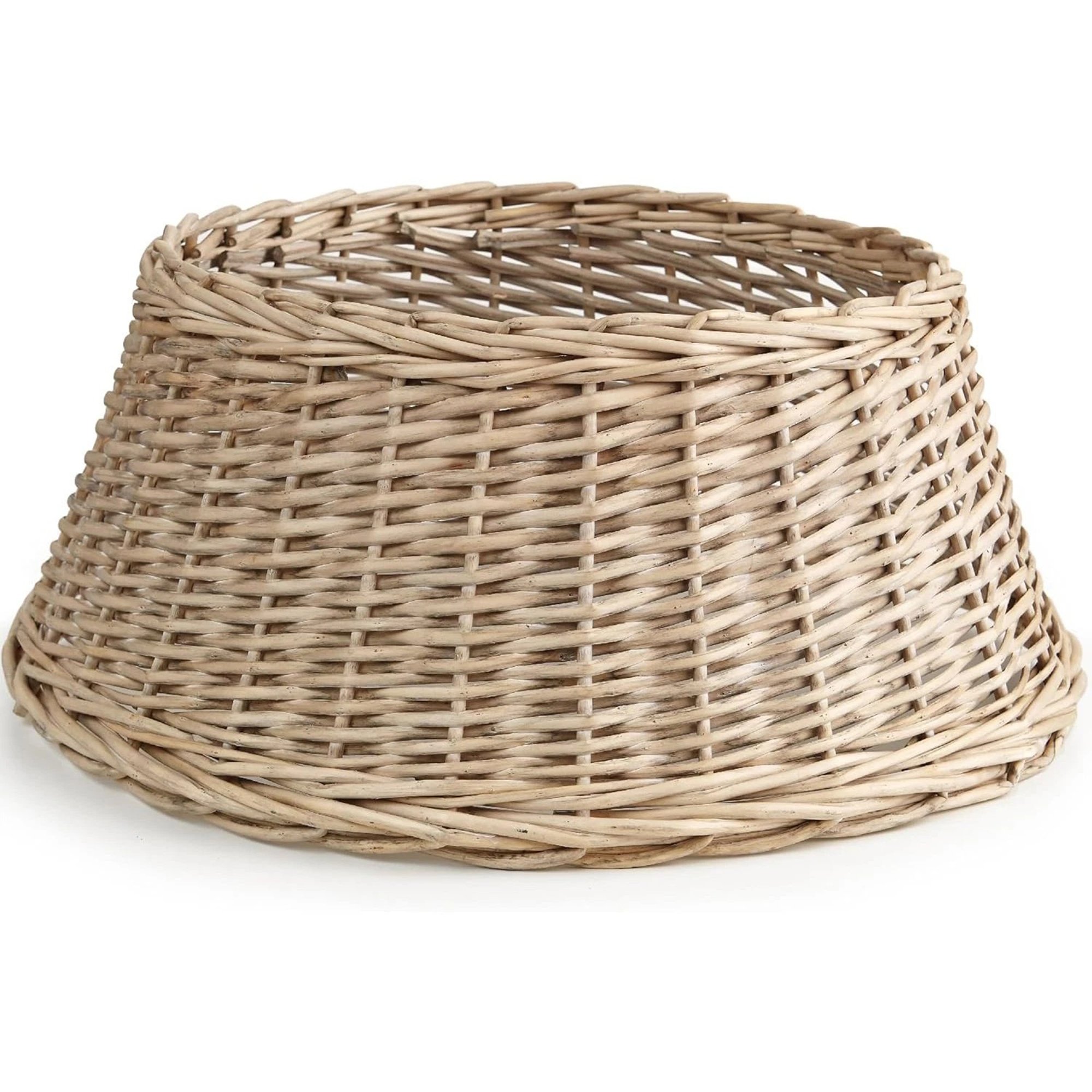 My Christmas Grey Woven Willow Rattan Tree Skirt Cover - 45cm