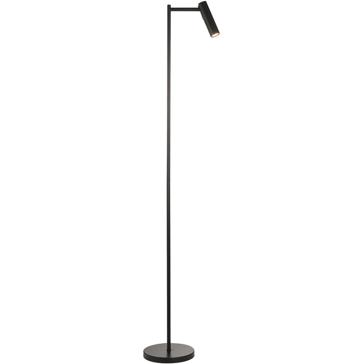 Loops Direct 125cm Steel Floor Lamp LED - Matt Black