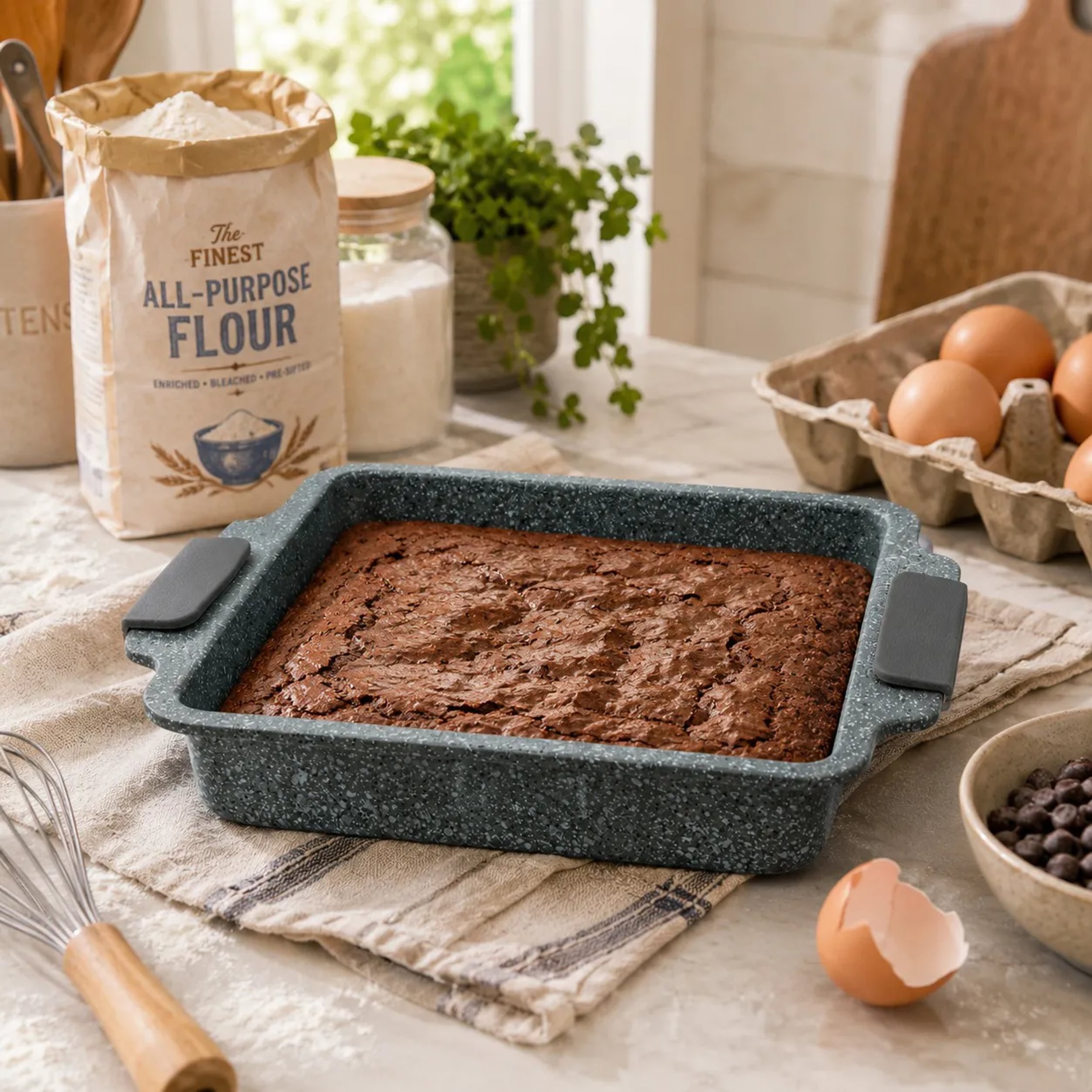 Orsina From Scratch Small Square Baking Tin - Grey