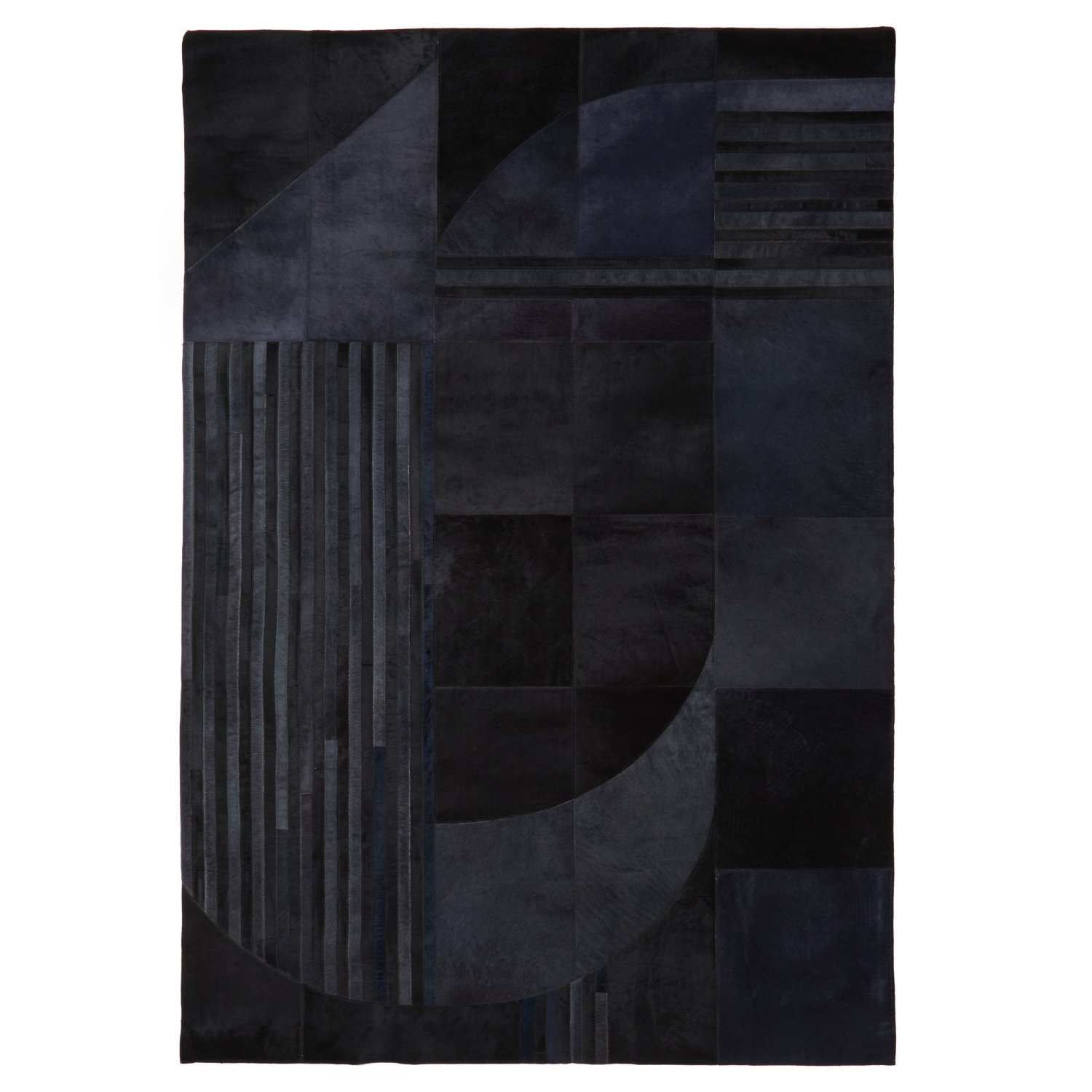 Orsina Black and Grey Bosie Safira and Deco Rug - 121 x 169cm