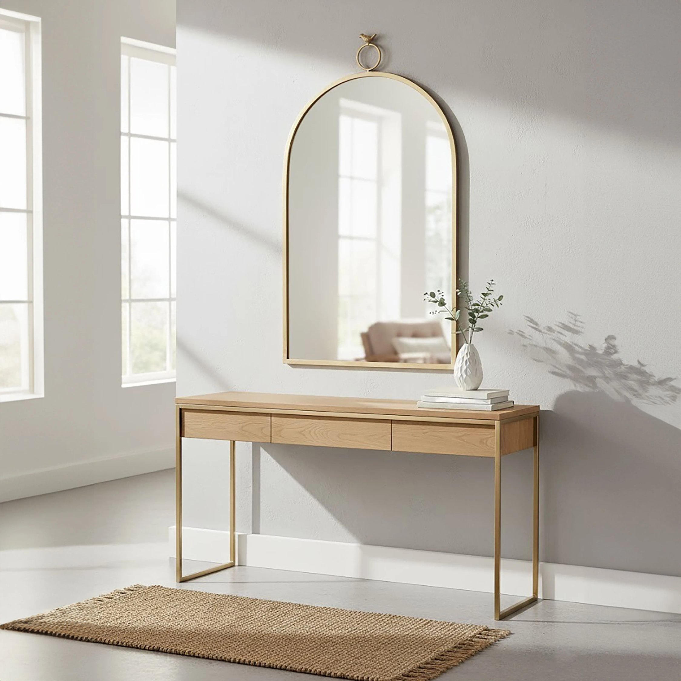 Orsina Farran Bird Top Wall Mirror – Gold