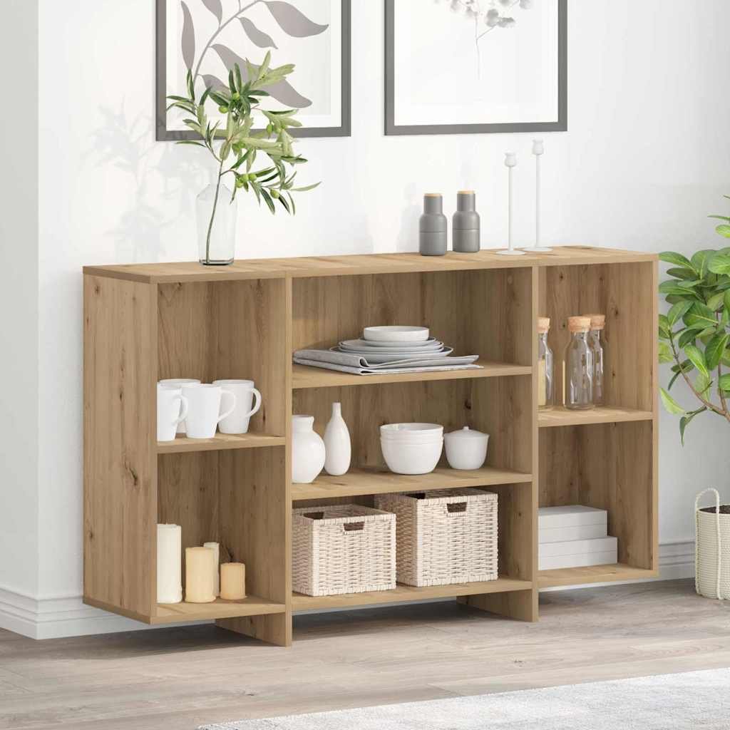 Walplus 4 Shelf Rectangular Sideboard - Artisan Oak - 120 x 30 x 75 cm