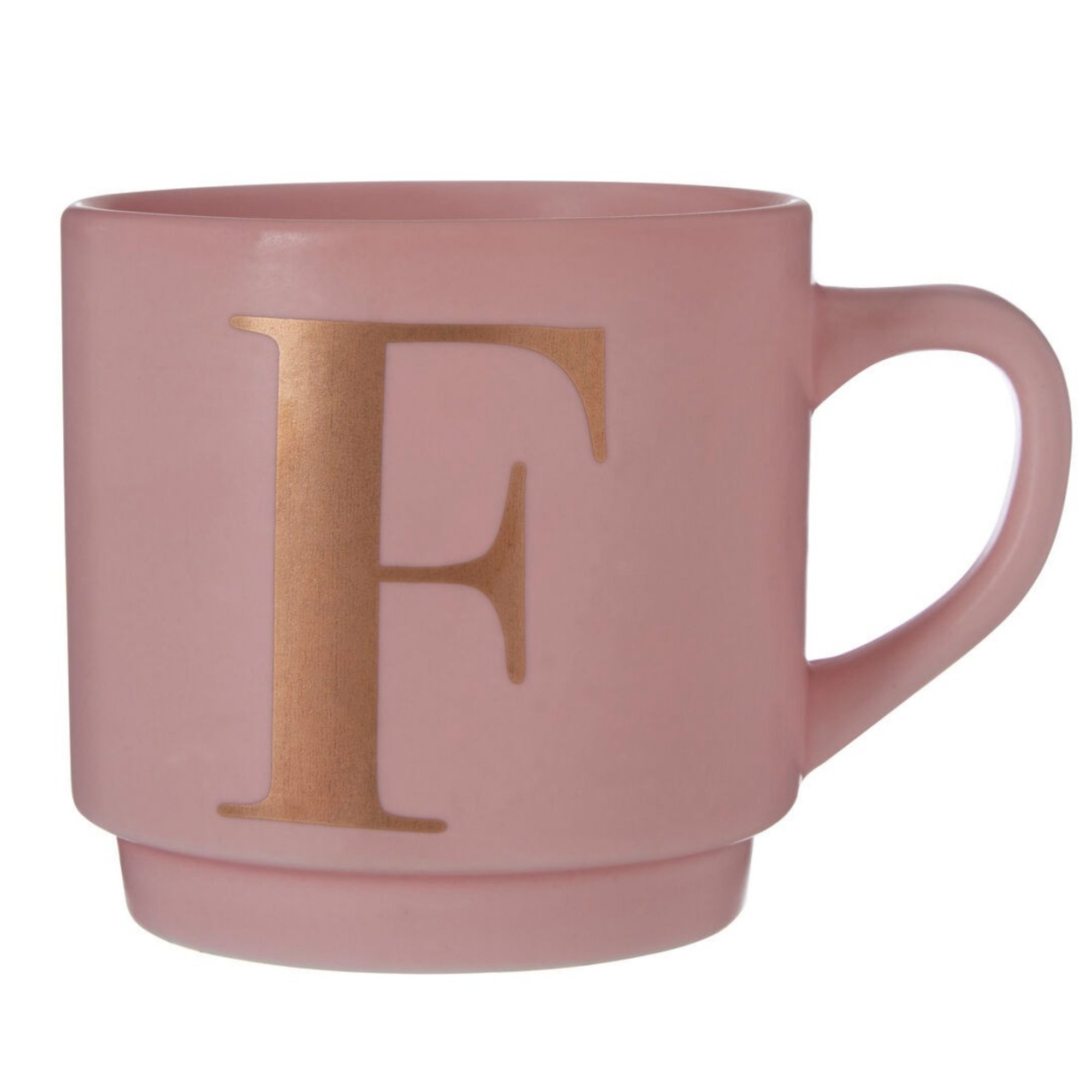 Orsina Signet F Monogram Mug – Pink