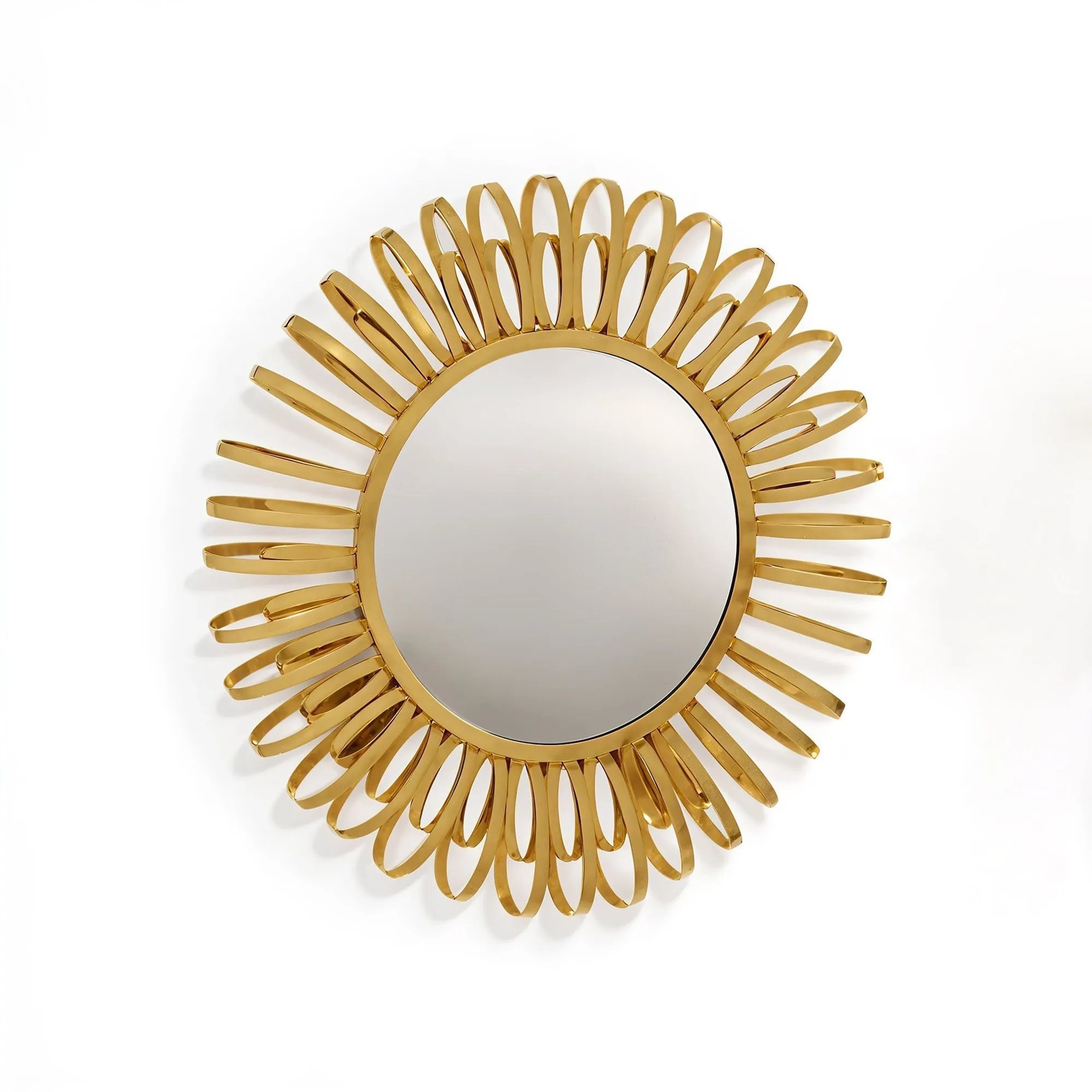 Orsina Trento Multi Ring Design Wall Mirror – Gold