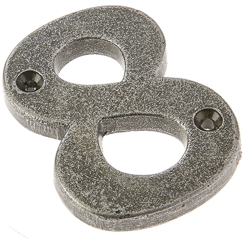 Loops Direct 75mm Antique Pewter Door Plaque - Number 8