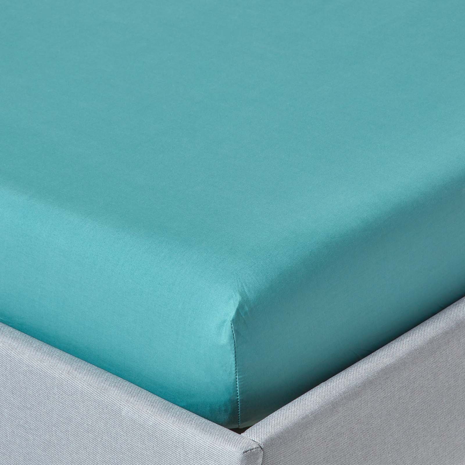 Homescapes Egyptian Cotton Teal Fitted Sheet - Single