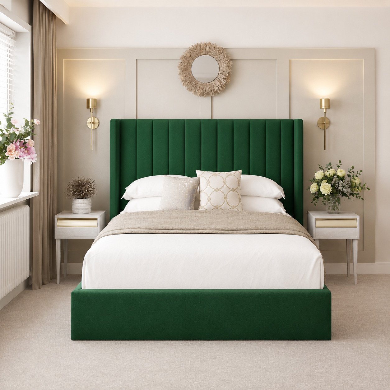 Bed Choices Madison Single Bed Frame With 54" Headboard - Green
