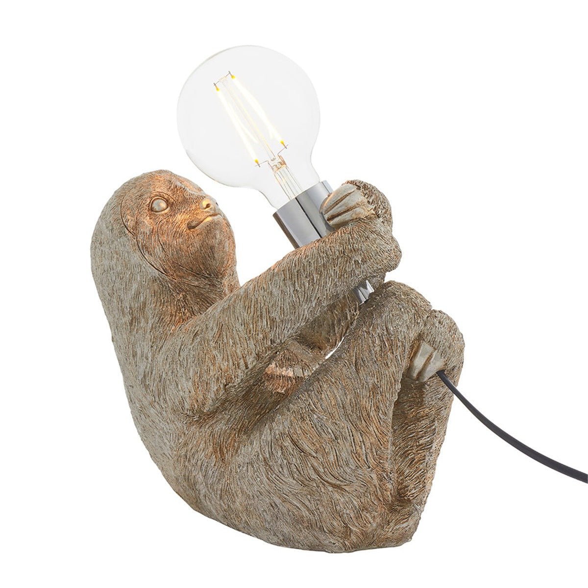 Loops Direct Resin and Steel Table Lamp - Vintage Silver