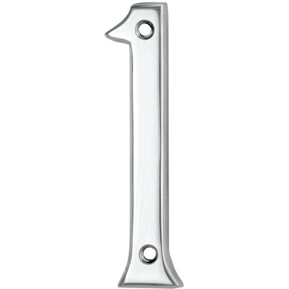 Loops Direct 75mm Polished Chrome Door Plaque - Number 1