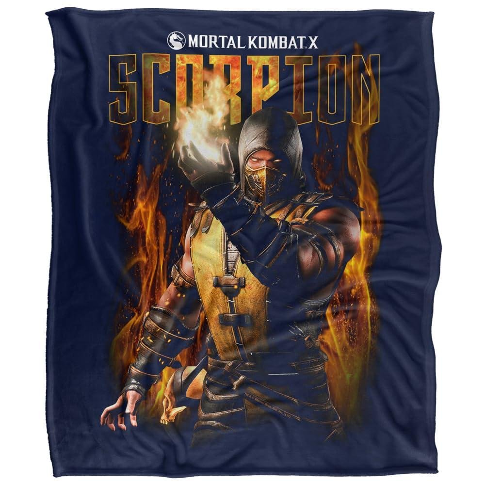 Mortal Kombat Scorpion Soft Touch Blanket - 152cm x 127cm