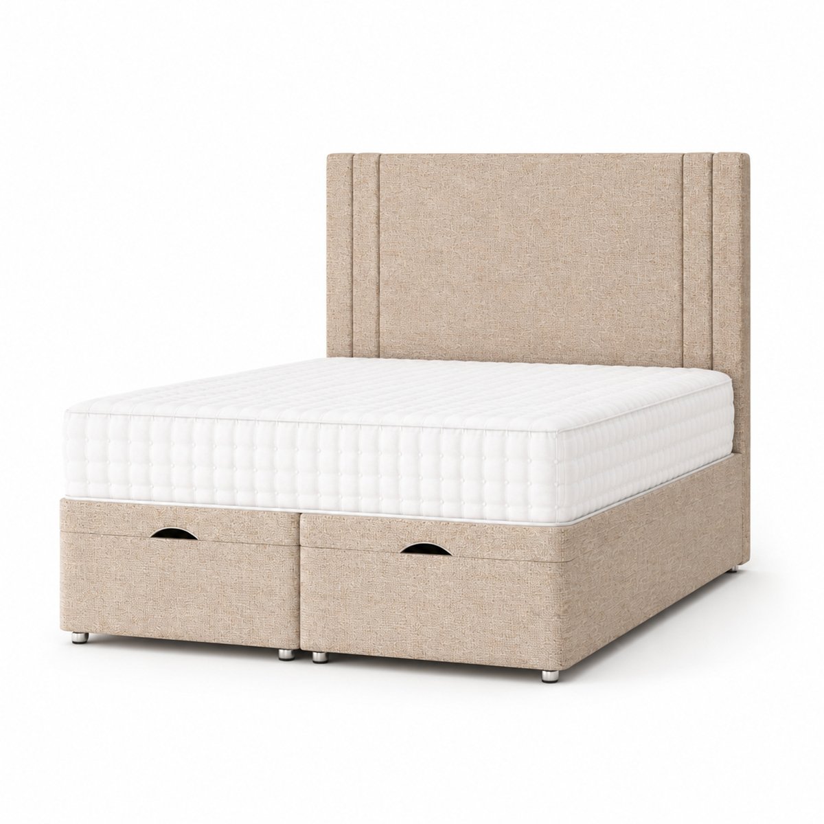 Comfy Deluxe Vienna   6ft Super King  Ottoman End Lift  Bed Set - Beige