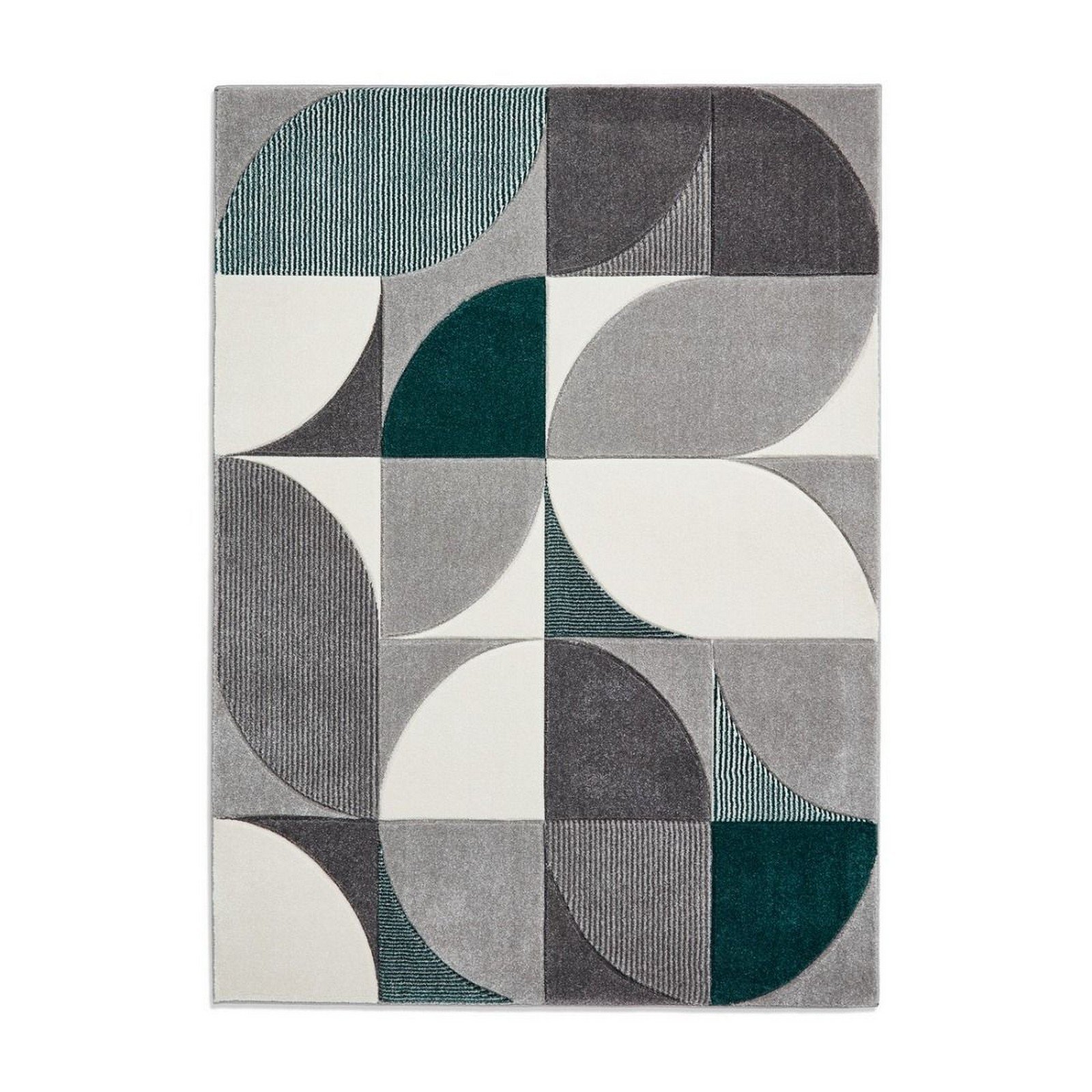 Mega Flooring Green Modern Abstract Rug - 80 x 150cm