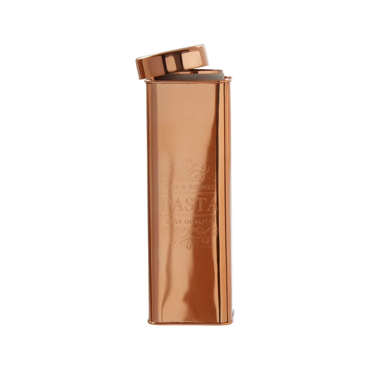 Orsina Chai Square Copper Finish Pasta Canister