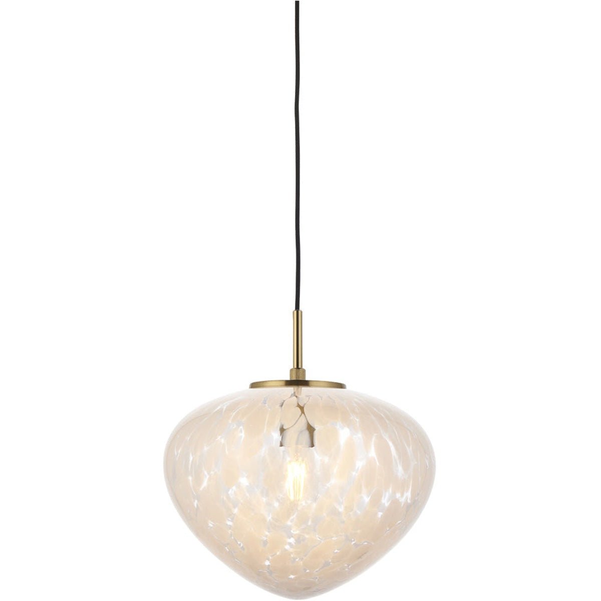 Loops Direct Steel Glass Pendant Light - Satin Brass