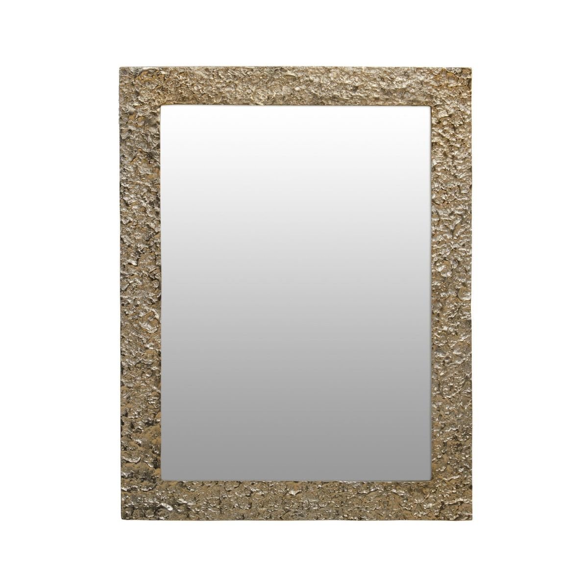 Orsina Akola Textured Finish Rectangular Wall Mirror - Gold