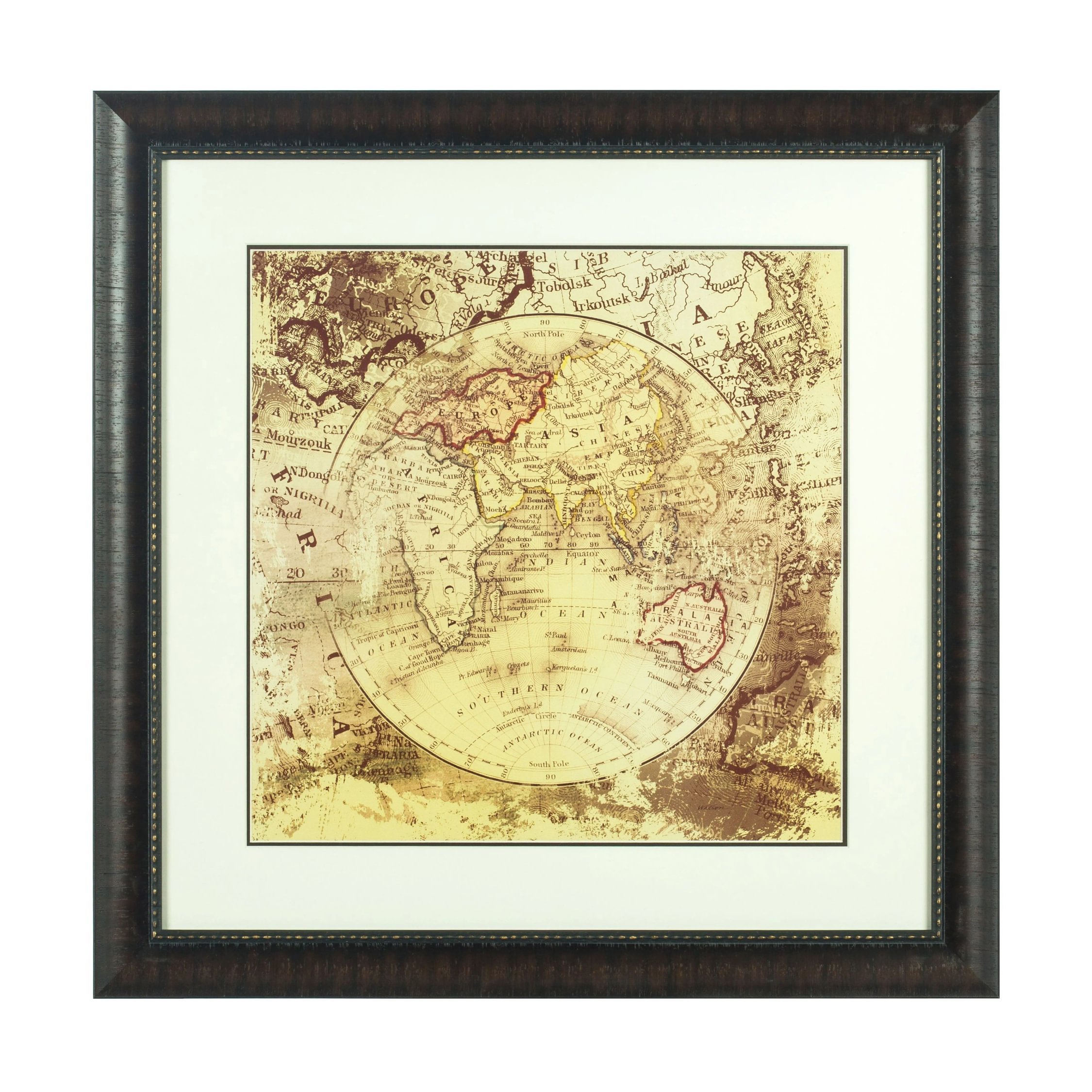 Orsina Framed Vintage Map Wall Art