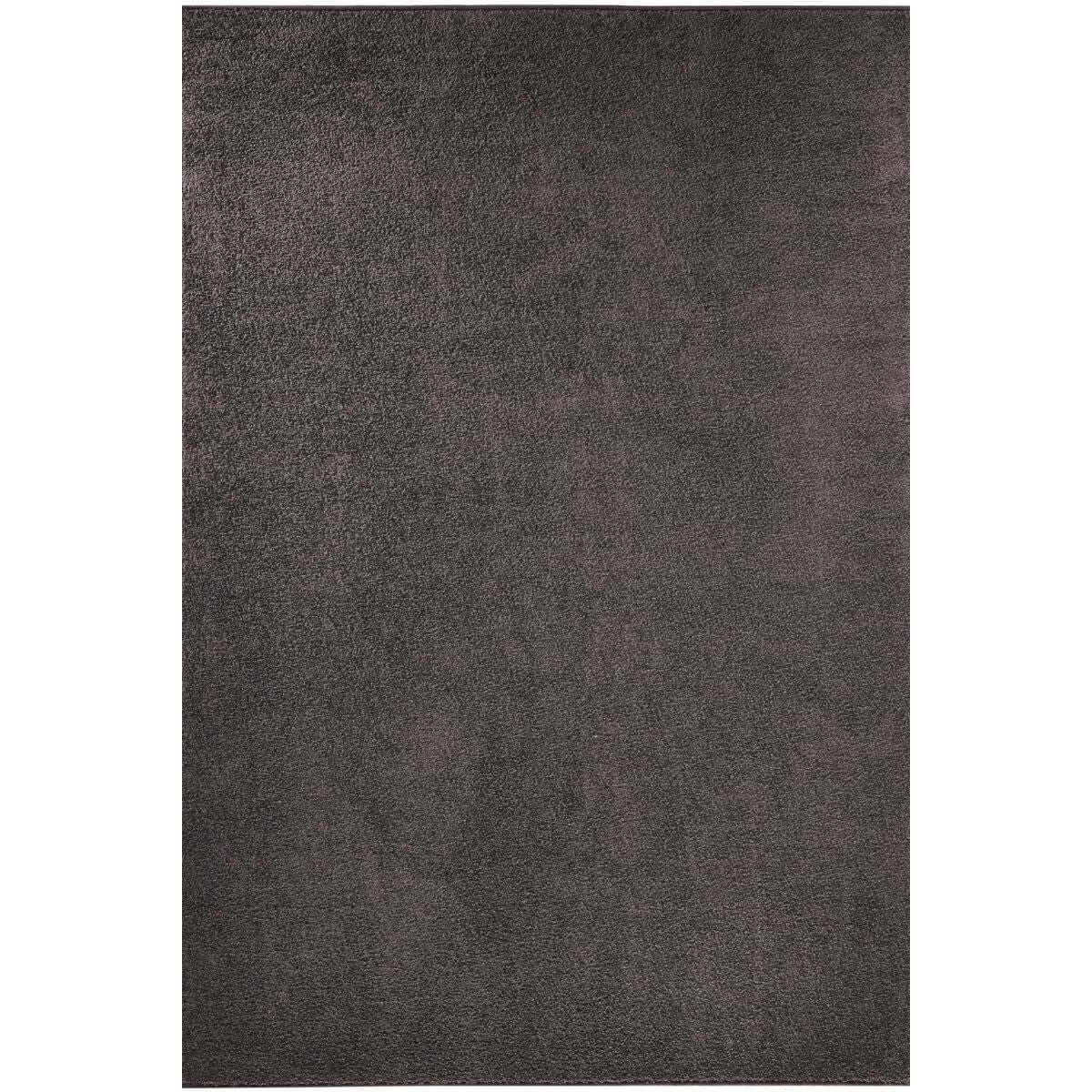 Hanse Home Dark Grey Velours Pure Modern Plain Velour Rug - 140 x 200cm