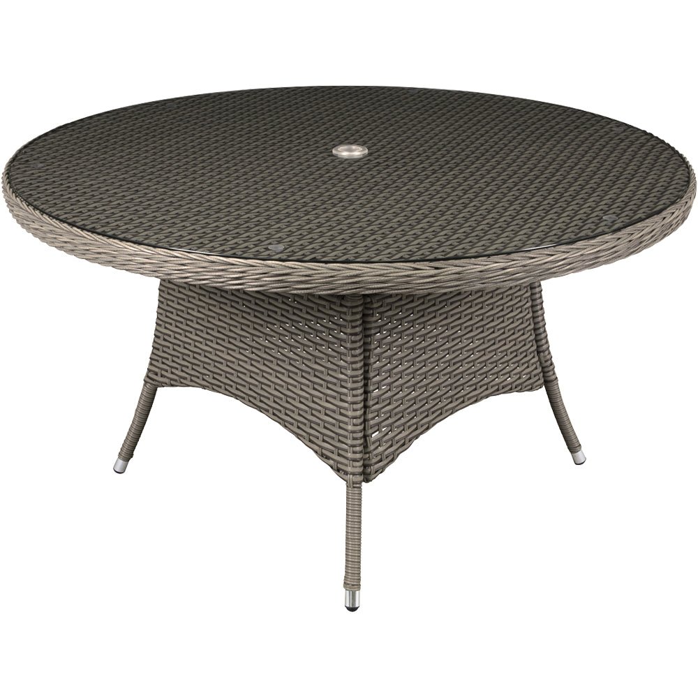 Loops Direct Rattan Garden Dining Table - Brown