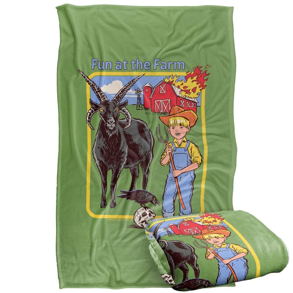 Steven Rhodes Fun At The Farm Soft Touch Blanket - 152cm x 127cm