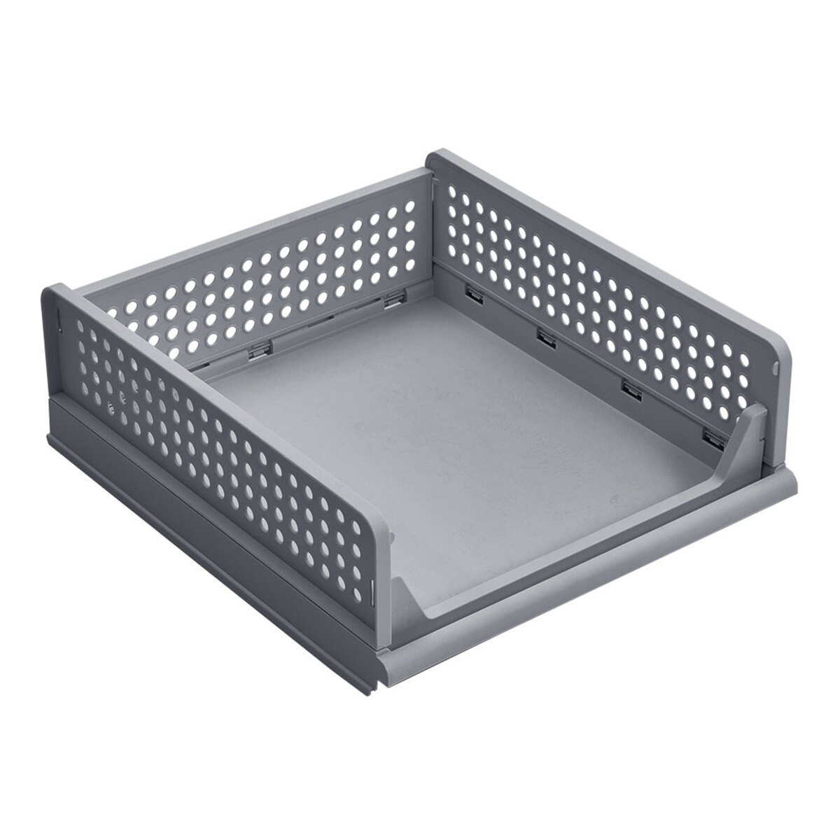 Living and Home Folding Stackable Wardrobe Storage Box - Grey