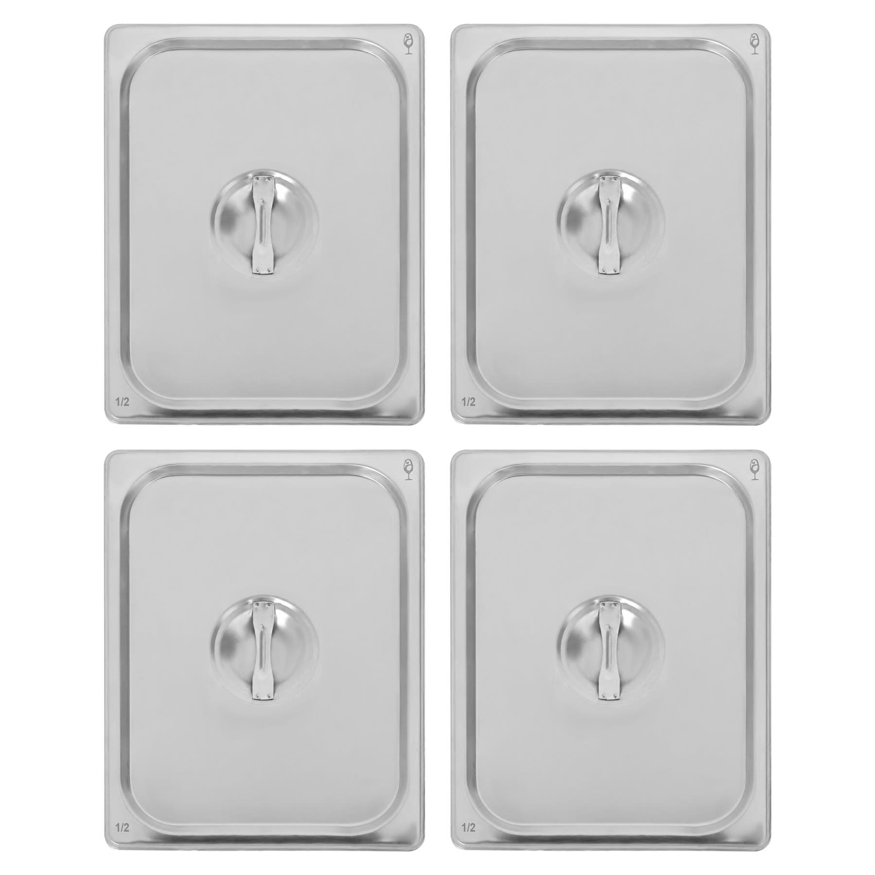 Argon Tableware Steel Gastronorm Container Lids 1/2 - Set of 4