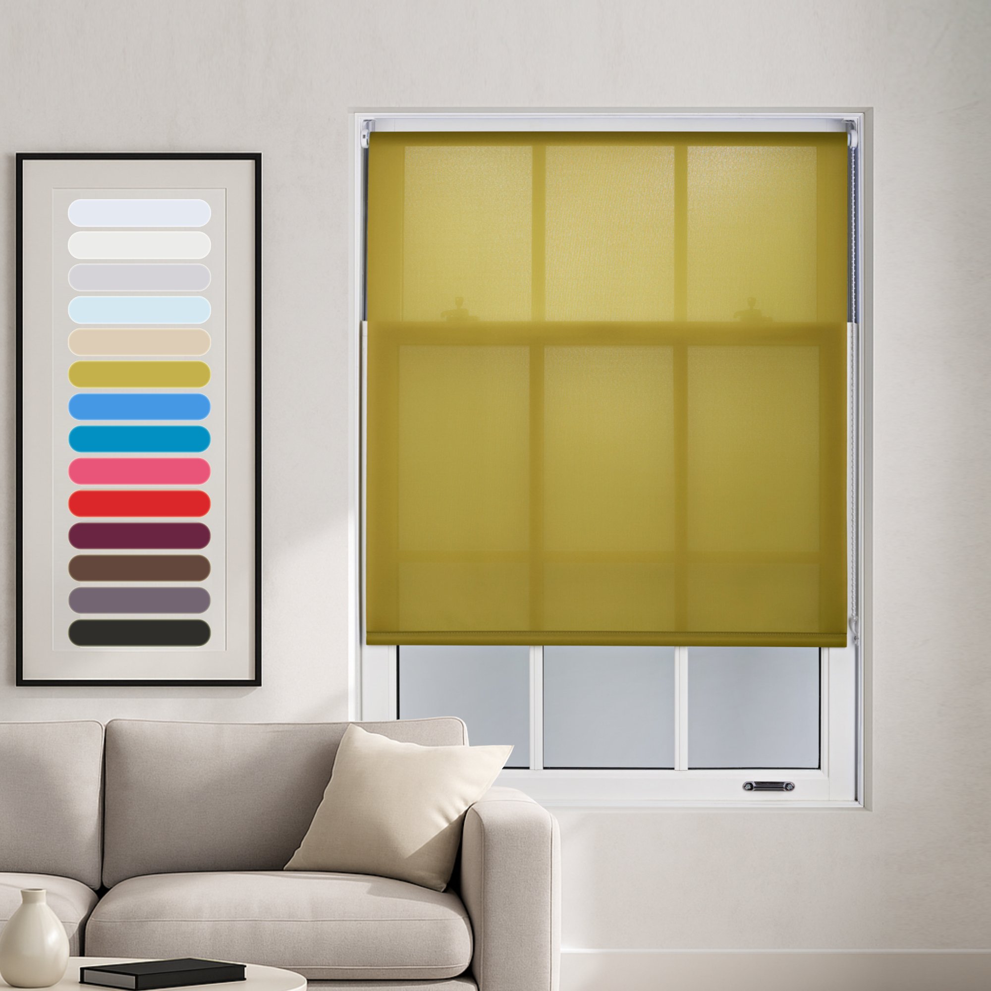 Furnished Green Daylight Roller Blind - 150 x 165cm