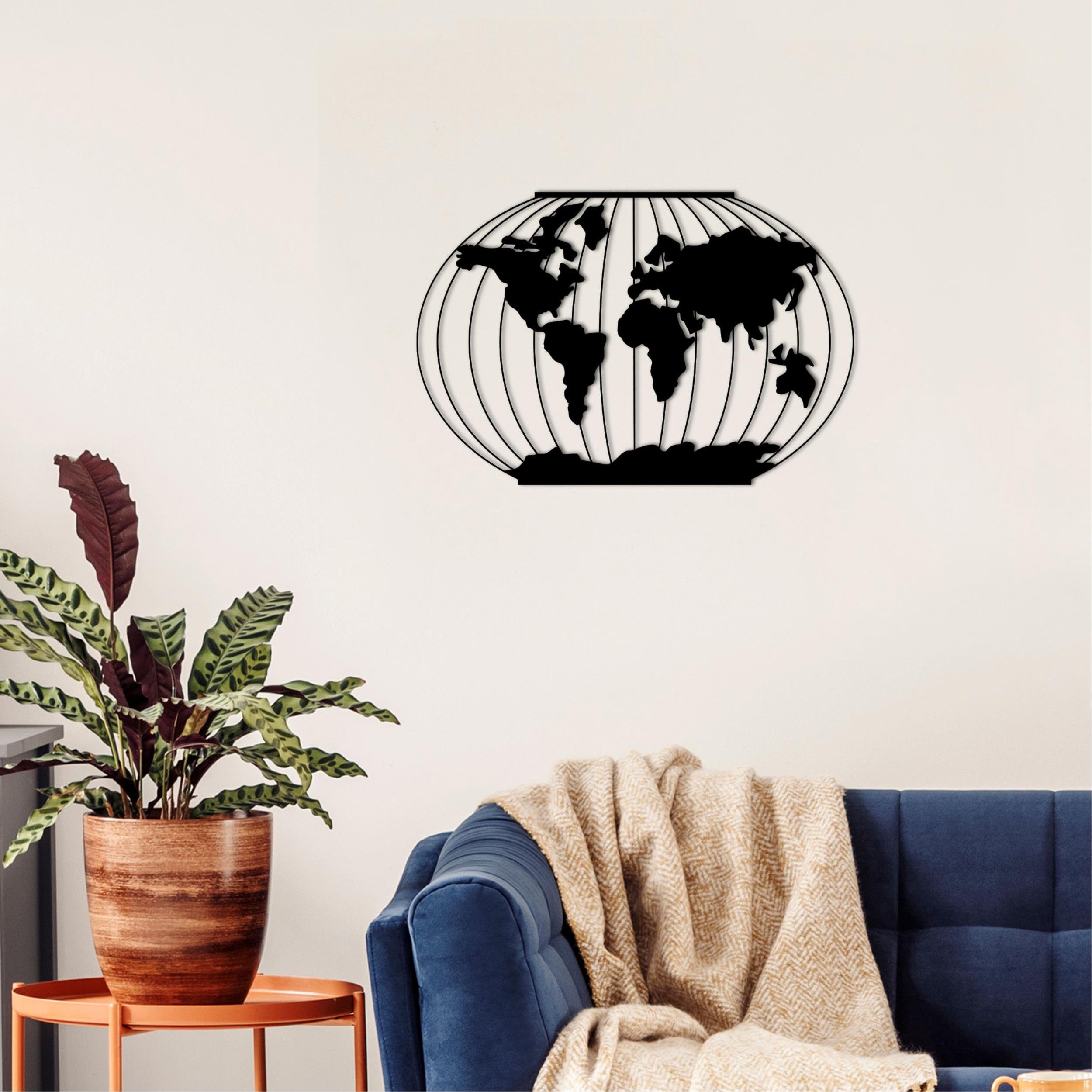 Decortie Metal Wall Art Meridian Metal - Black