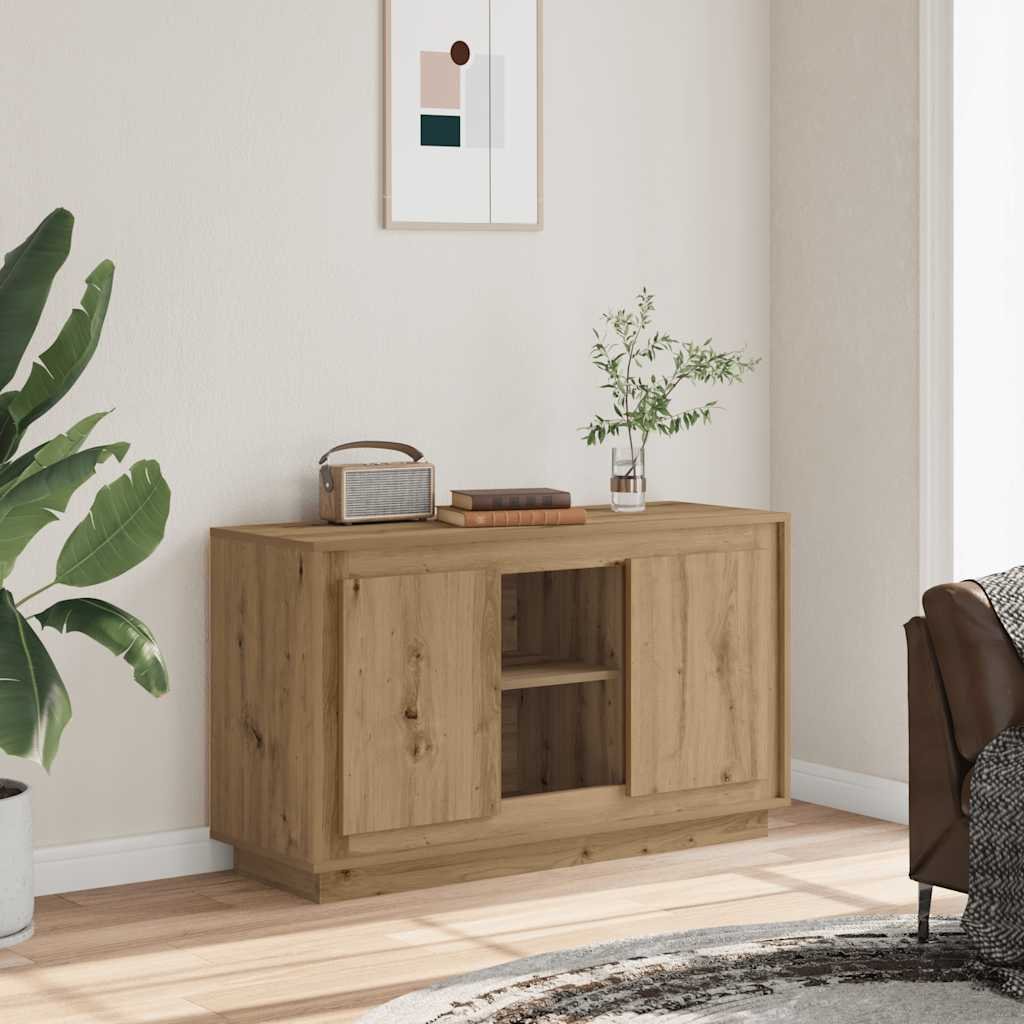 Walplus Engineered Wood Sideboard - Artisan Oak - 102 x 35 x 60 cm