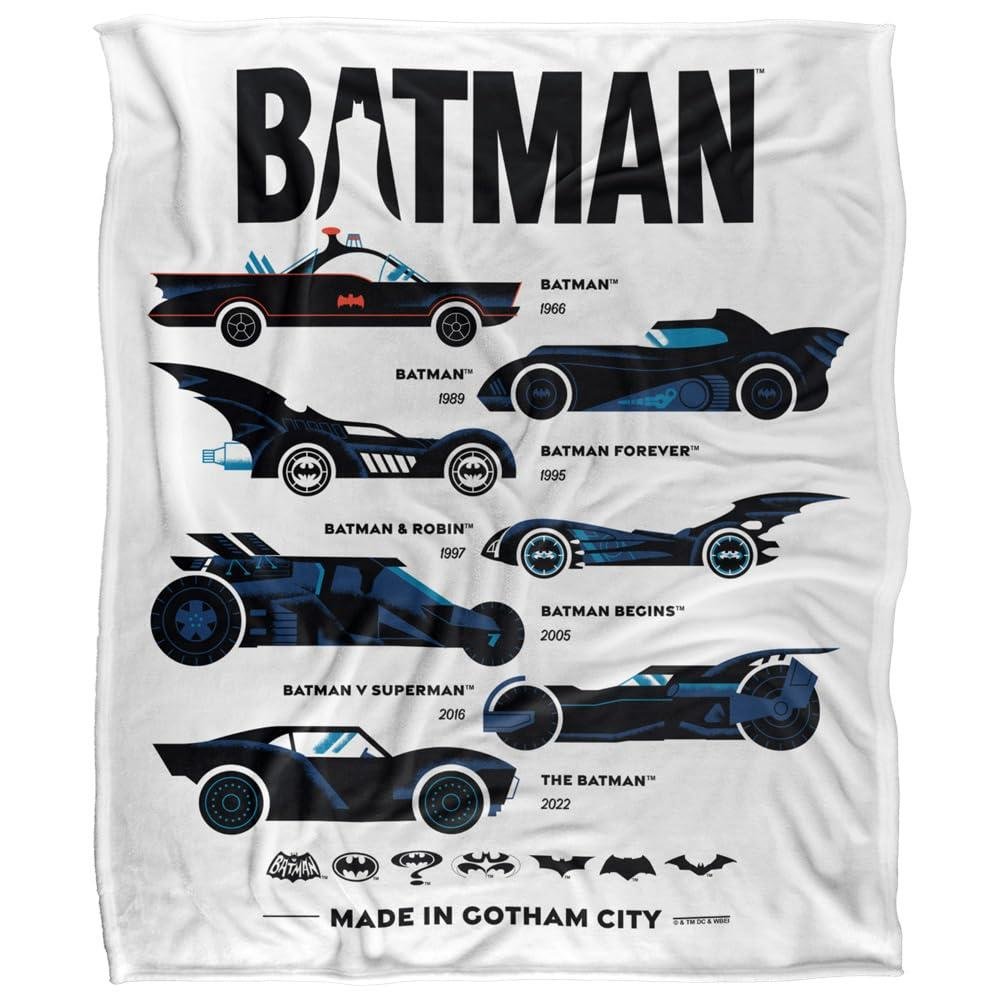 Batman Batmobiles Silhouette Blanket - 152cm x 127cm