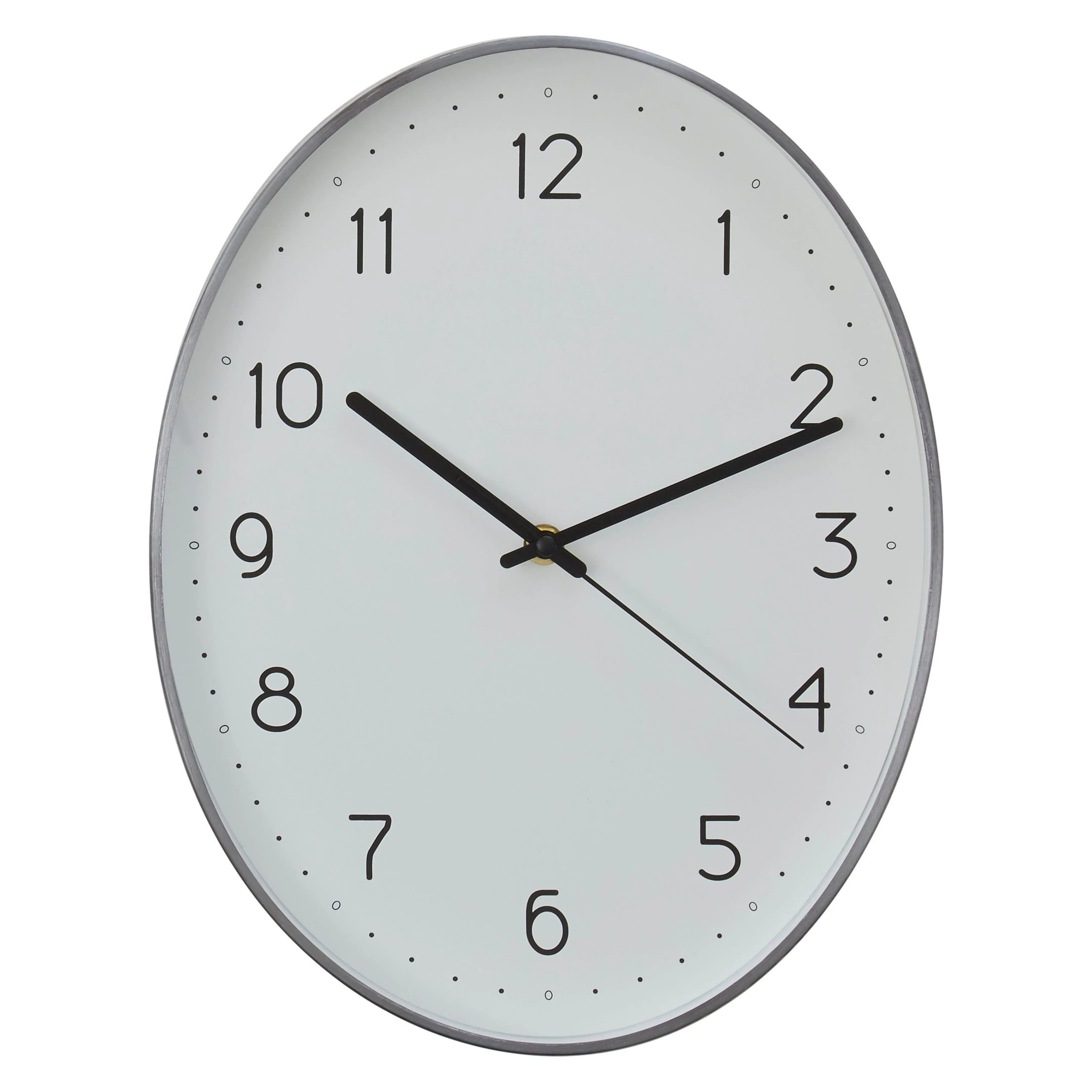 Orsina Elko Oval Wall Clock with Dark - Grey