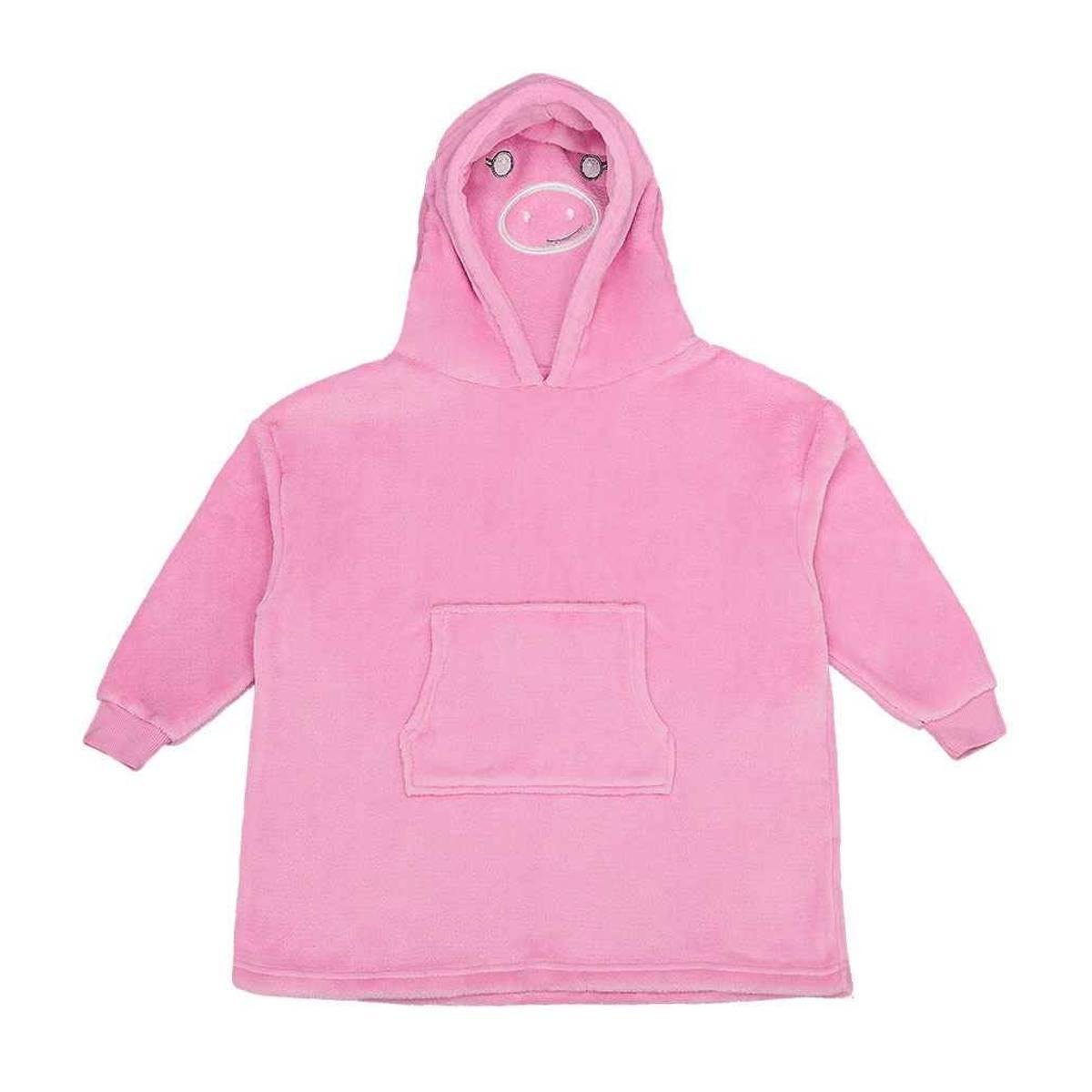 Brand Lab Kids Cushioned Pink Hoodie Blanket - 5-8 Years