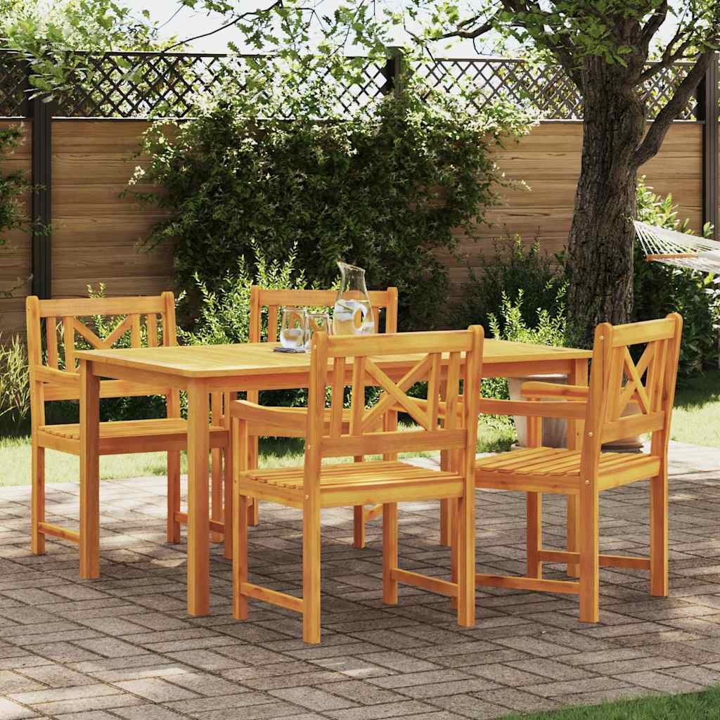 Walplus 5 Piece Garden Dining Set Open Shelf - Brown - 150 x 90 x 74 cm