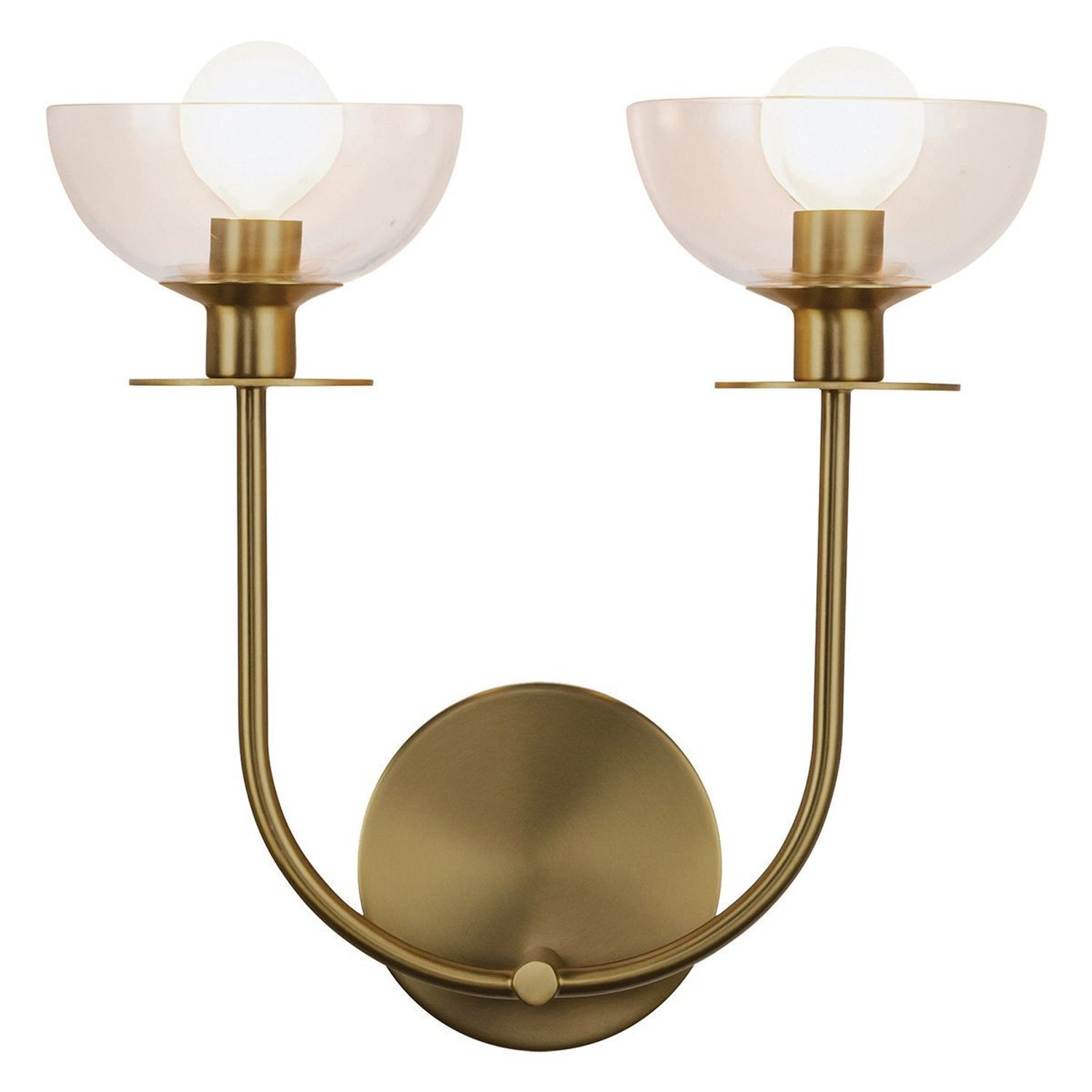 Elstead Alora 2 Arm Wall Light - Brushed Gold