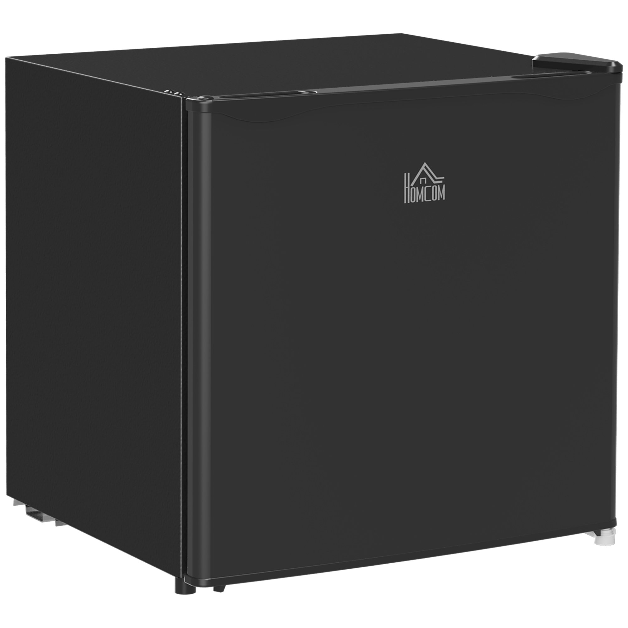 HOMCOM 46L Table Top Mini Fridge with Ice Box & Reversible Door - Black