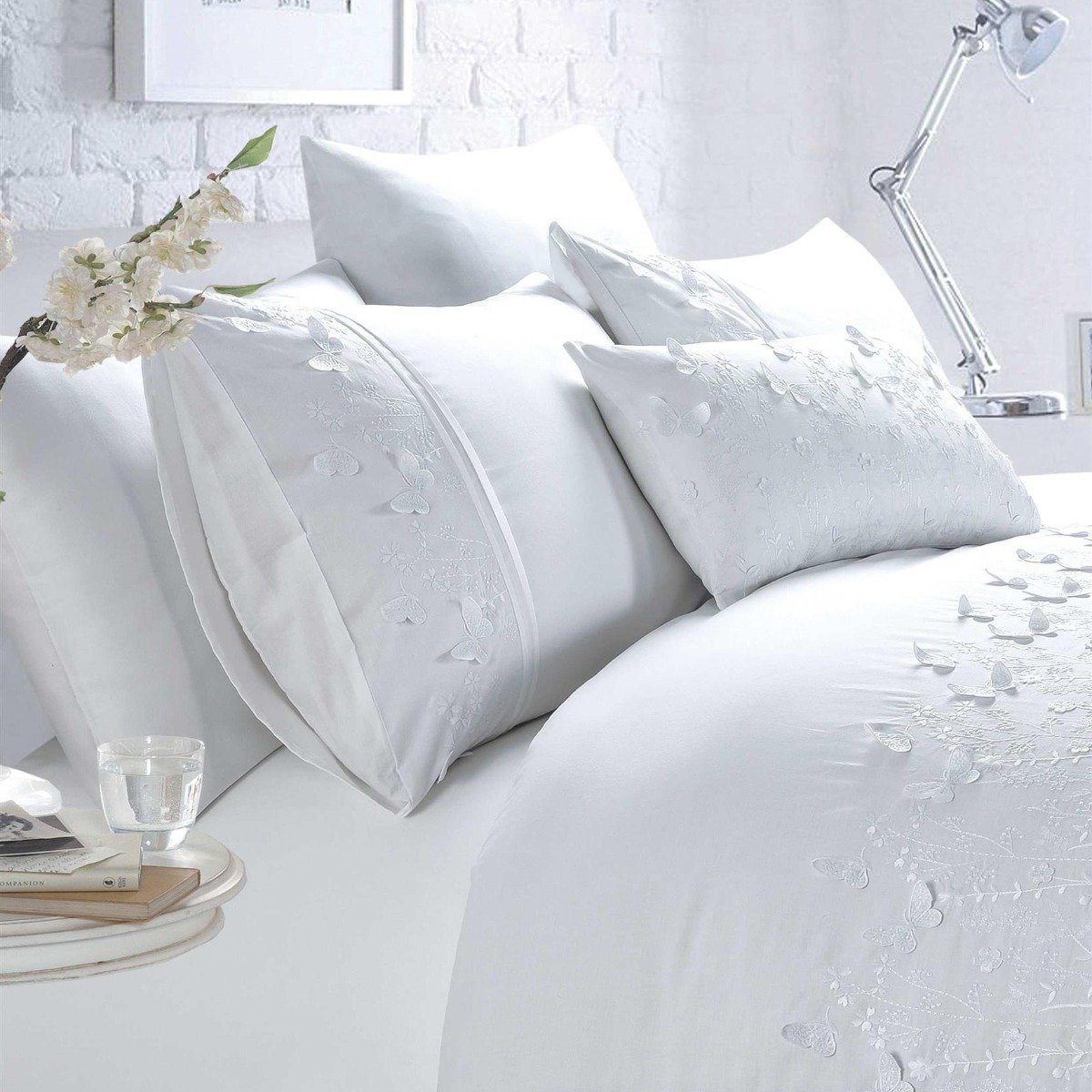 Rapport Papillon White Duvet Cover Set - Double