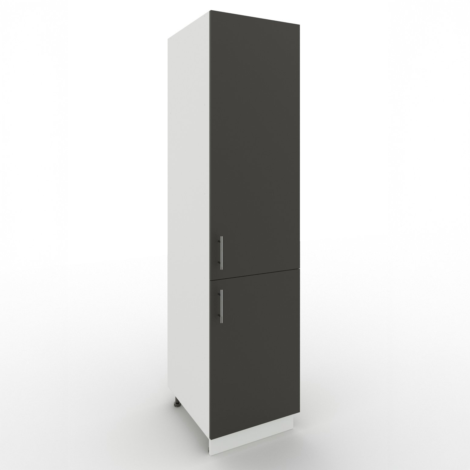 JD Greta 500mm Adjustable Leg Tall Larder Cabinet with 2 Doors - Dark Grey Matt