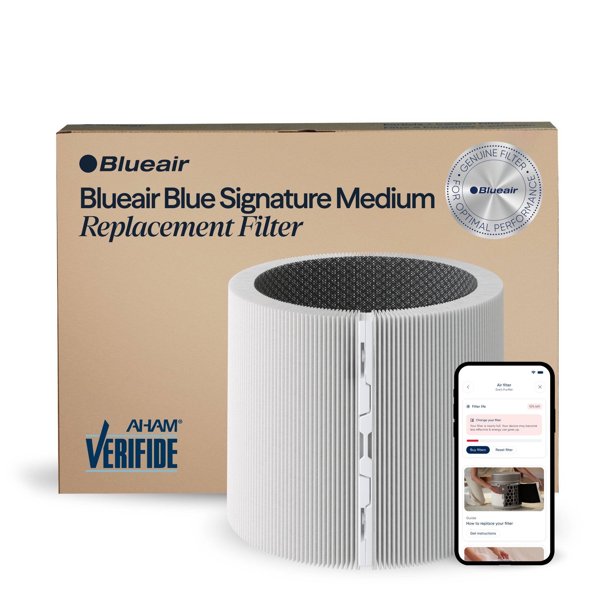 Blueair Replacement Filter Signature Blue 4.0 Medium - White