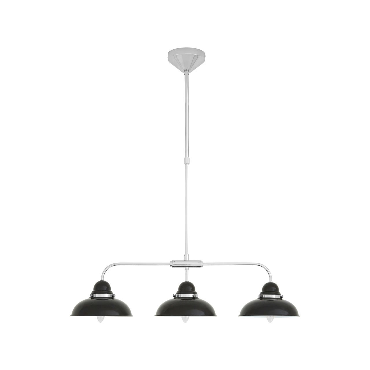 Orsina Jasper 3 Light Pendant Light - Black and Chrome