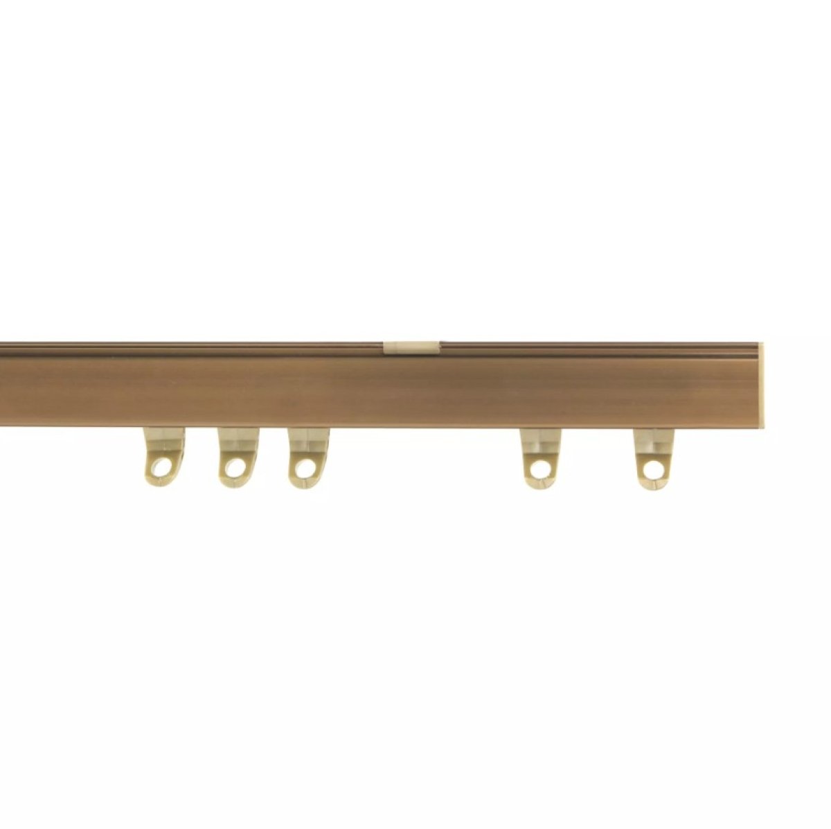 New Edge Blinds Antique Brass Fineline Aluminium Curtain Track - 330cm