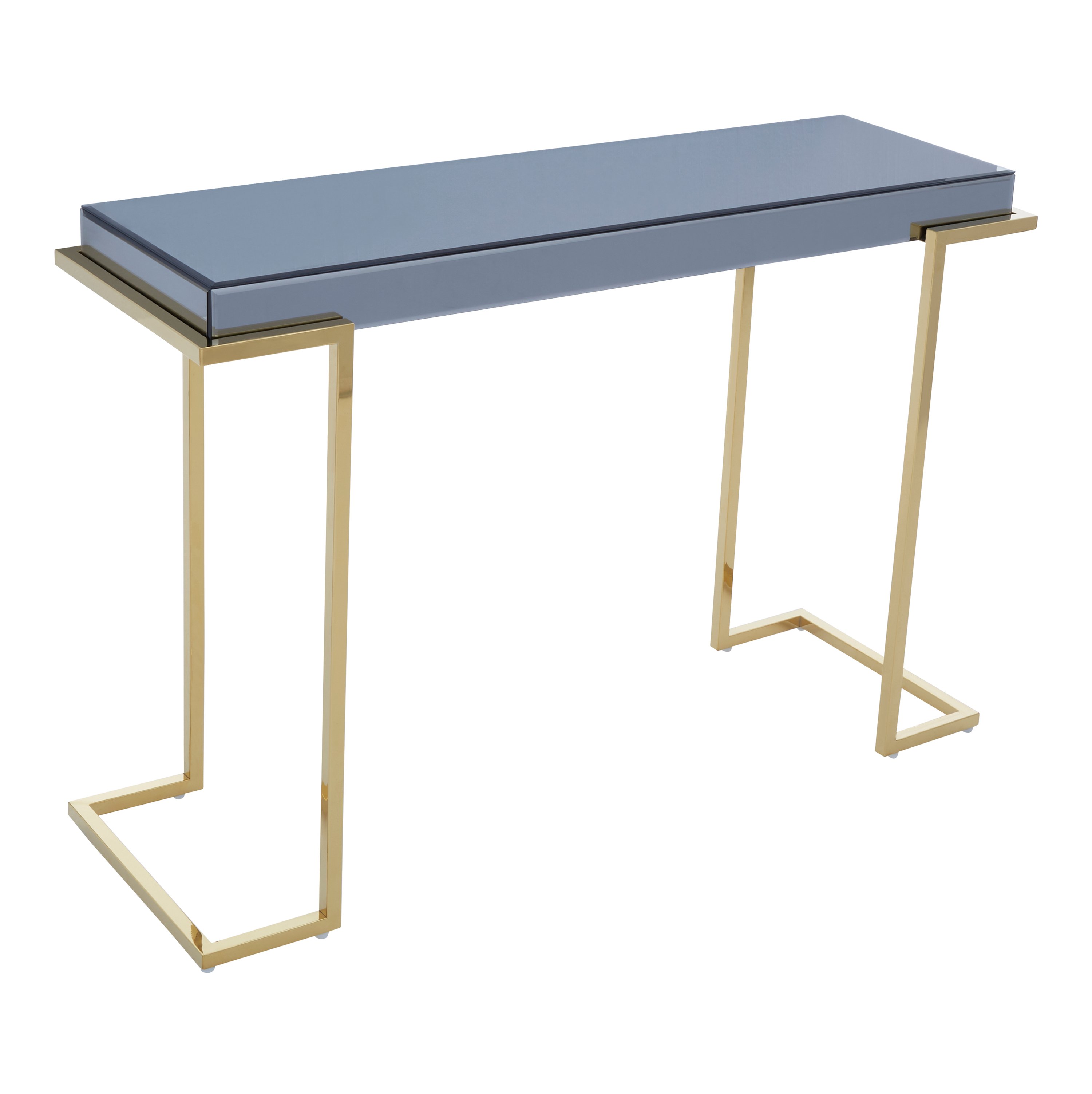Orsina Kaso Mirrored Console Table – Two Tone