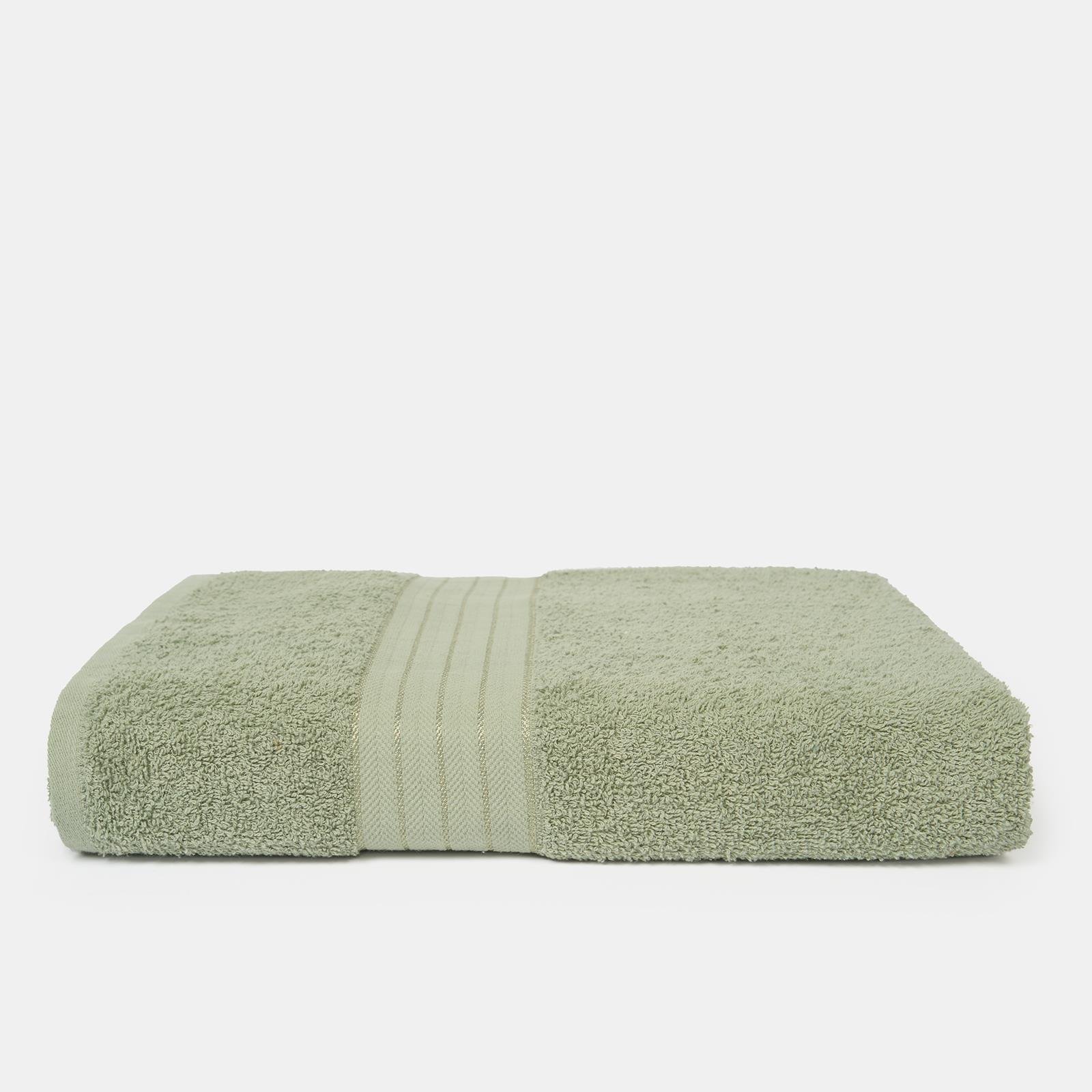 OHS Plain Pure Cotton Bath Sheet - 90 x 150cm - Sage Green