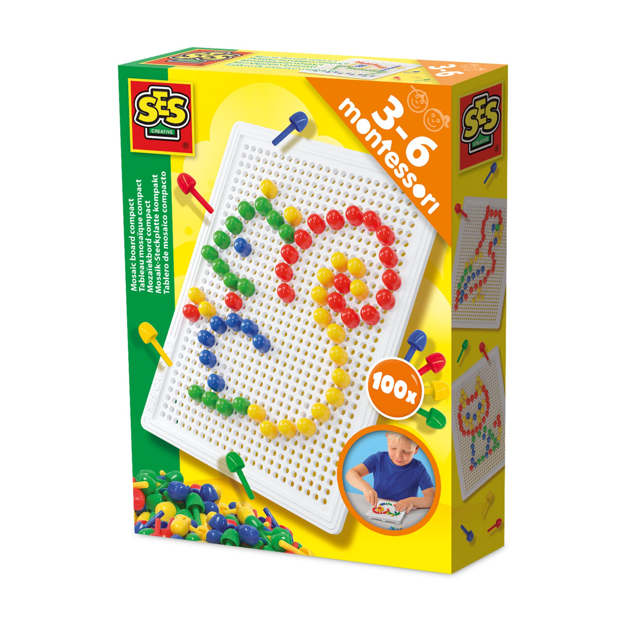 SES Creative Mosaic Peg Board Compact Jigsaw Puzzle