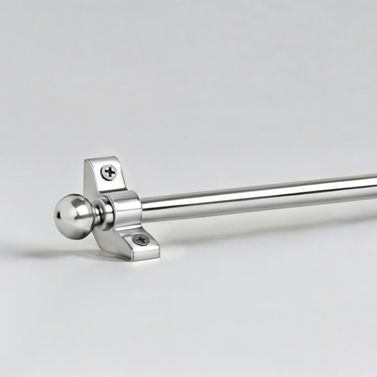 New Edge Blinds Pack of 13 Metal Stair Rods with Ball End Finial - Satin Silver