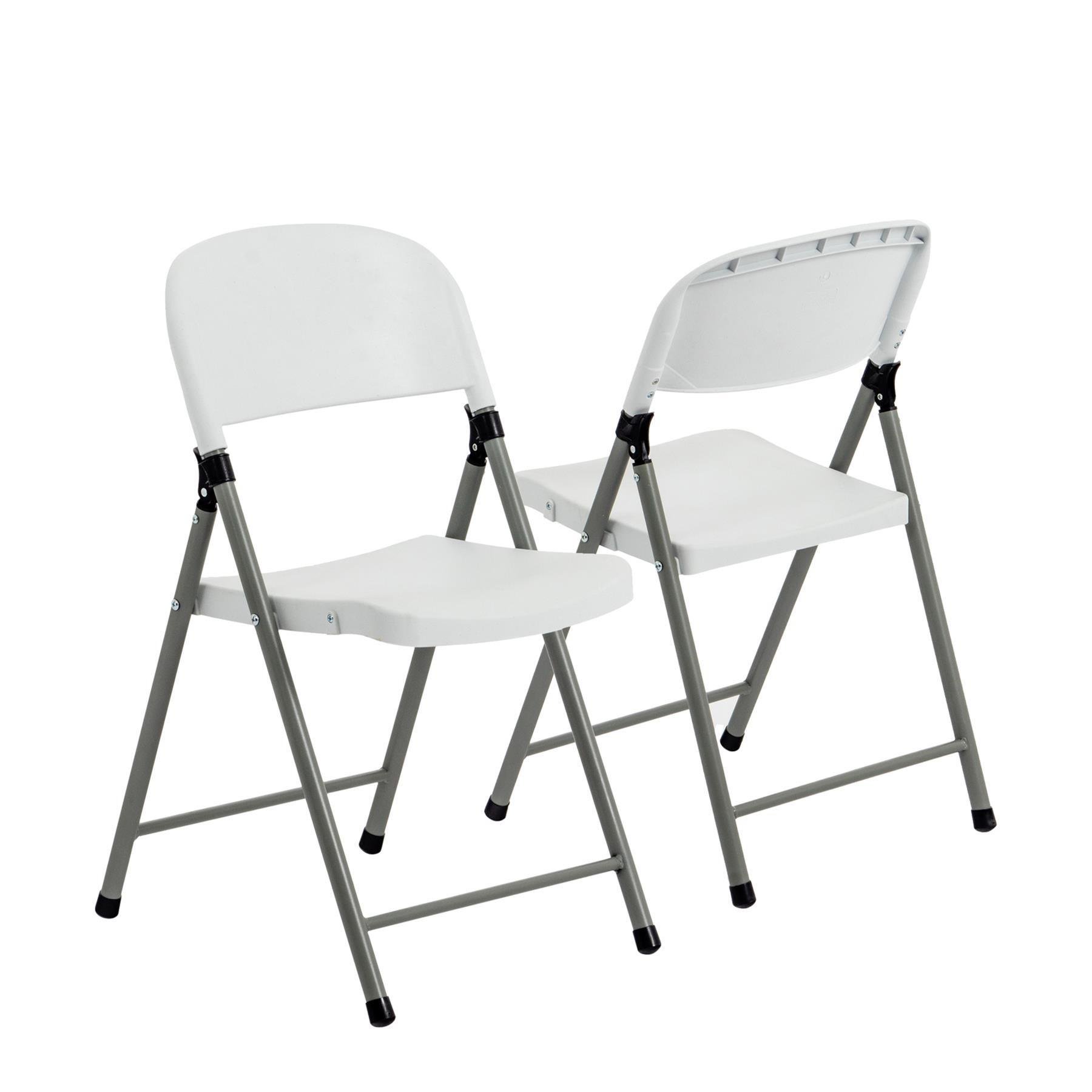 Harbour Housewares Folding Trestle Chairs Pack of 6 - White