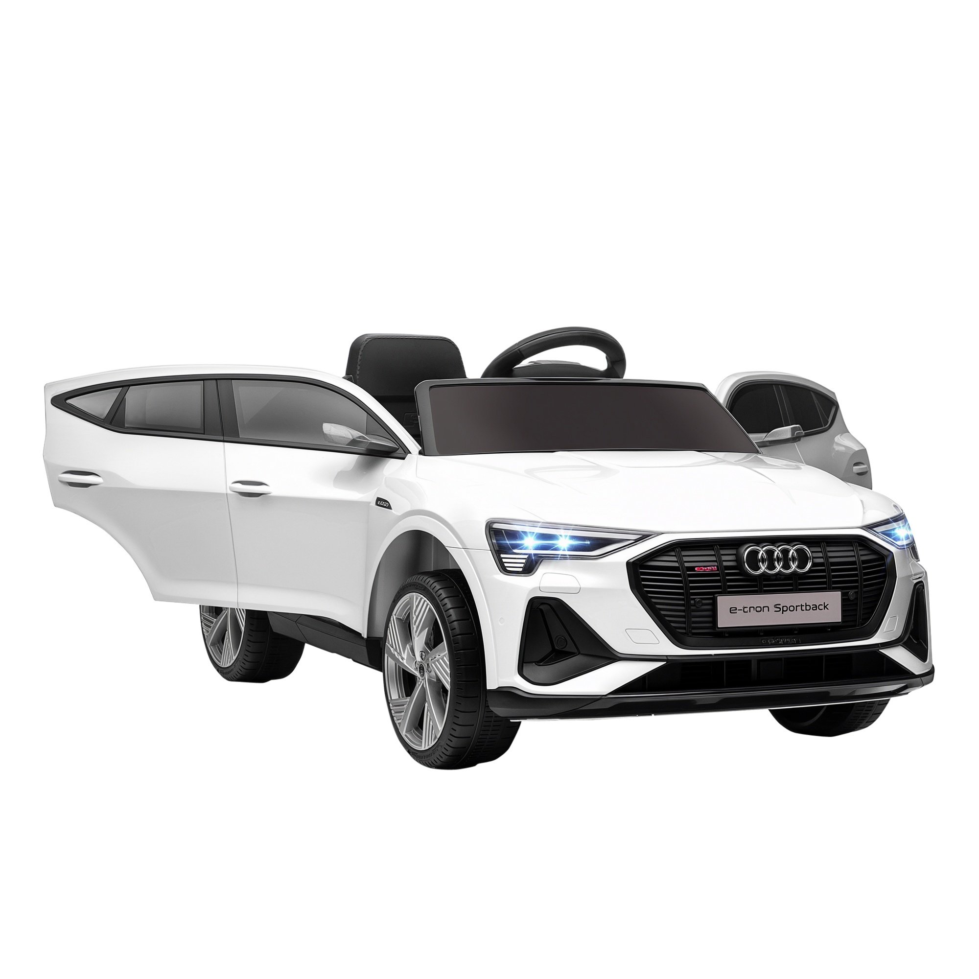 HOMCOM Audi E-tron 12V 3-5 Years Remote Kids Electric Ride On Car – White