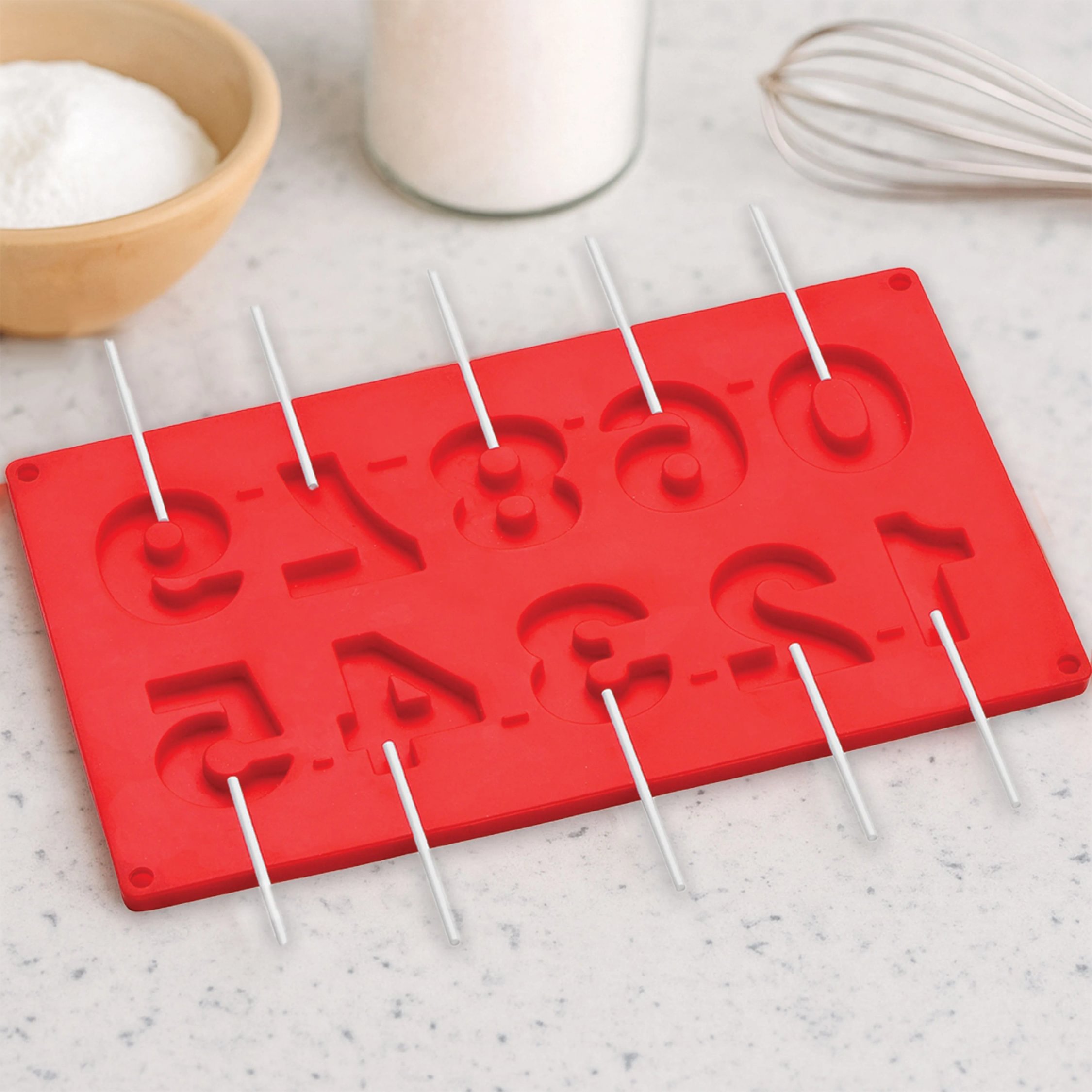 Orsina Hallie 10 Number Moulds And 20 Sticks Cake Pop Mould