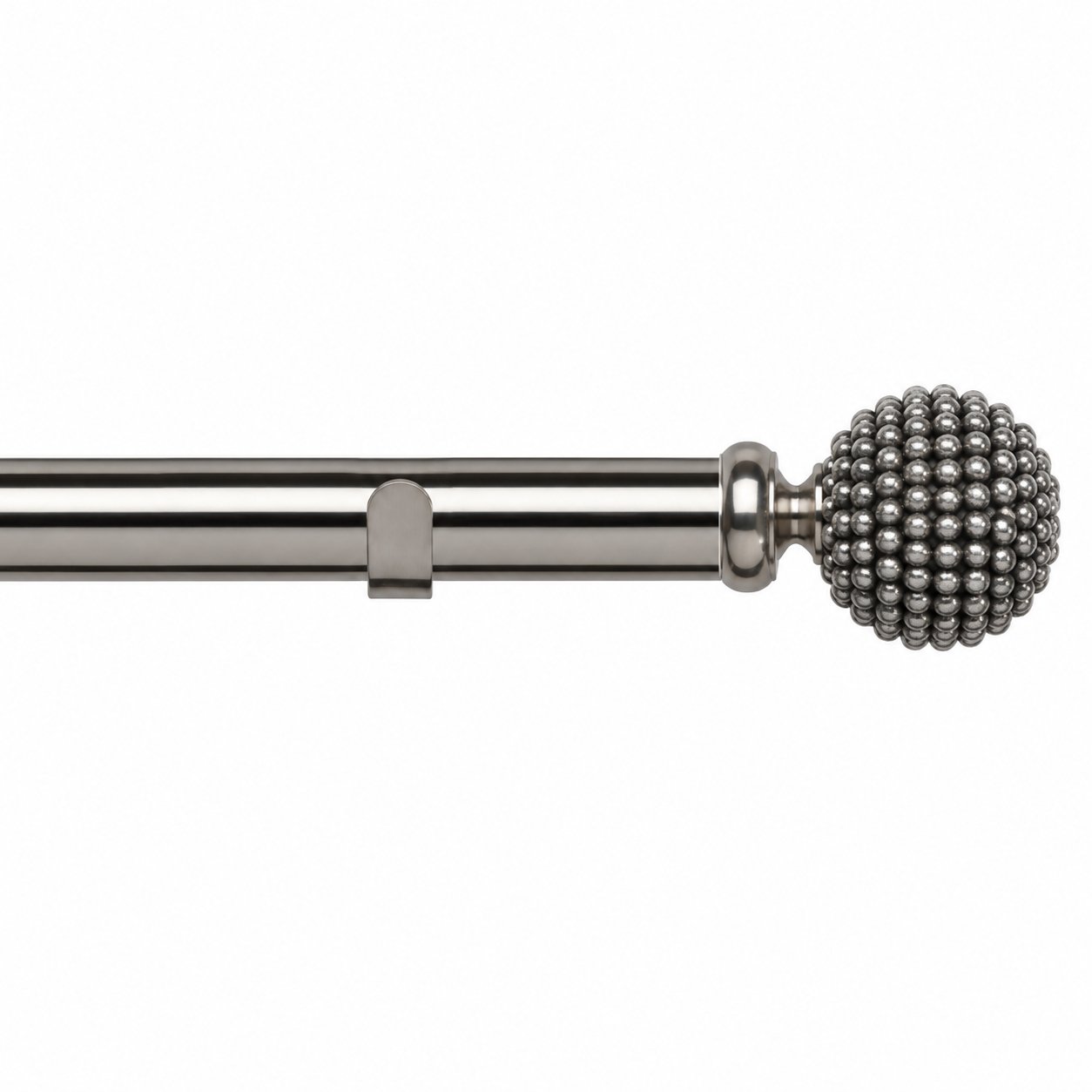 New Edge Blinds 28mm Satin Silver Mia Fixed Eyelet Curtain Pole - 280cm