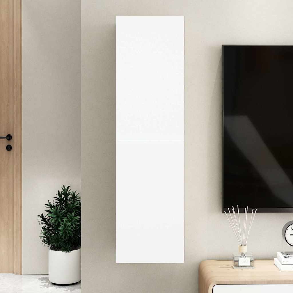 Walplus Engineered Wood TV Cabinet - White - 30.5 x 30 x 110 cm