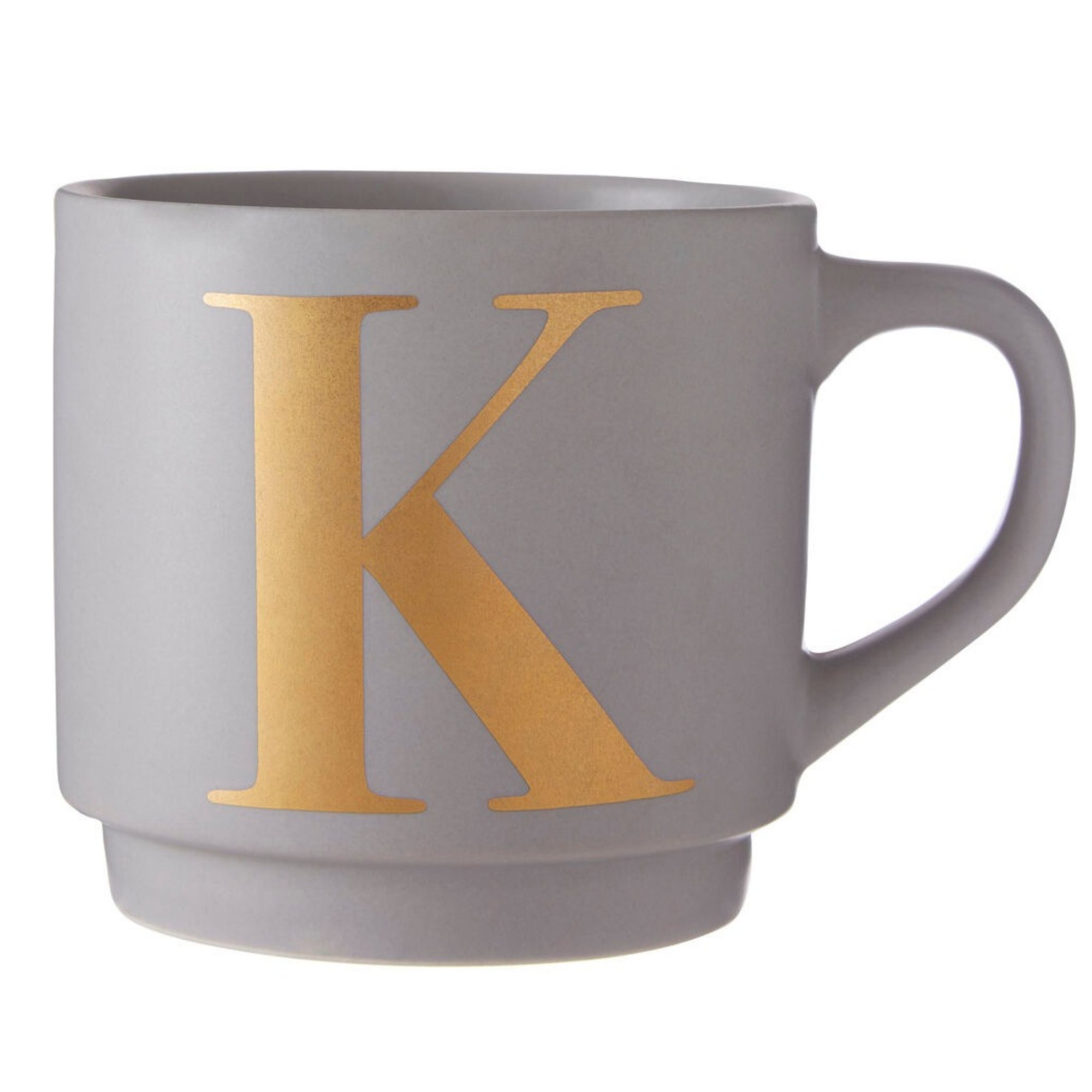 Orsina Signet K Monogram Mug – Grey