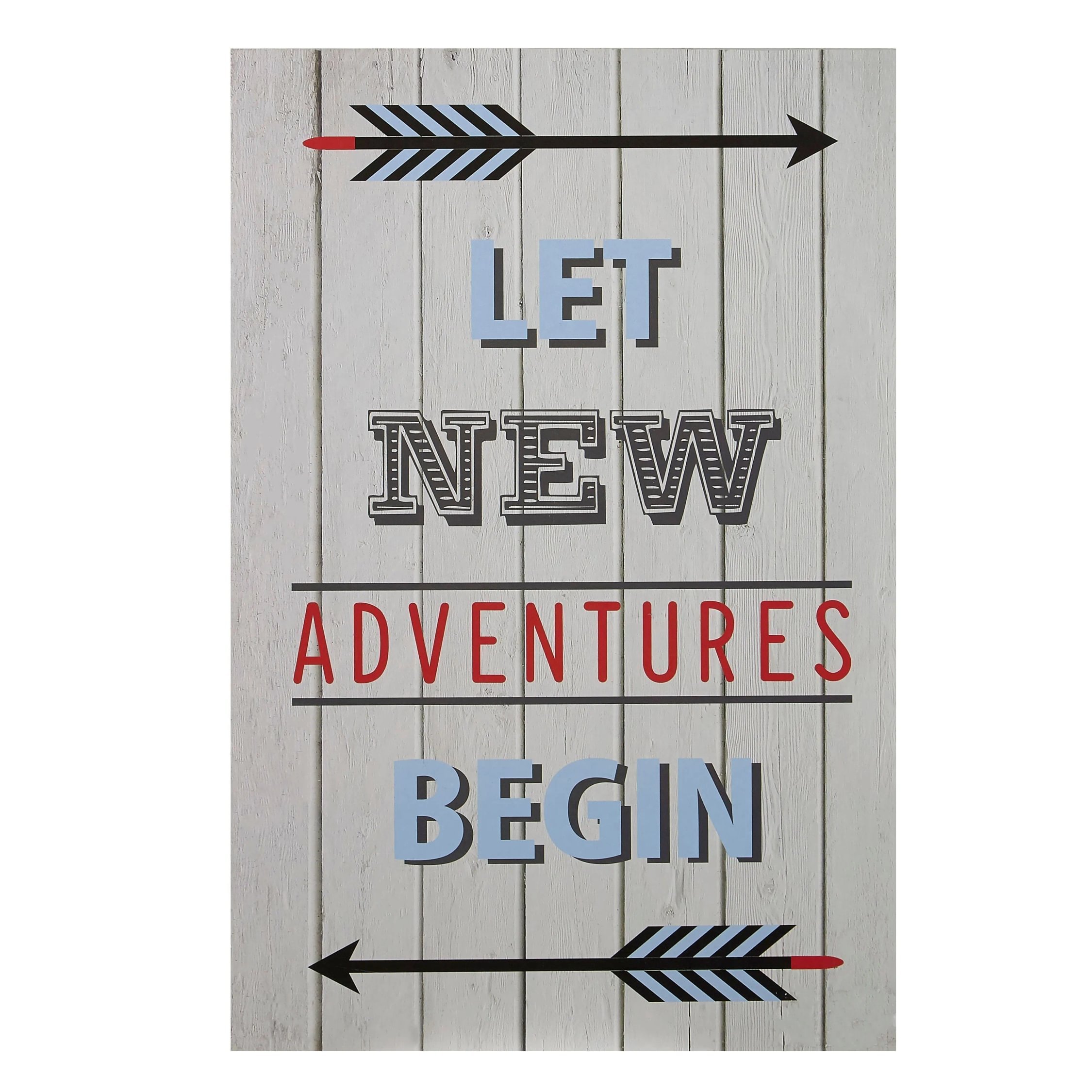 Orsina Kids Let New Adventures Begin Wall Plaque